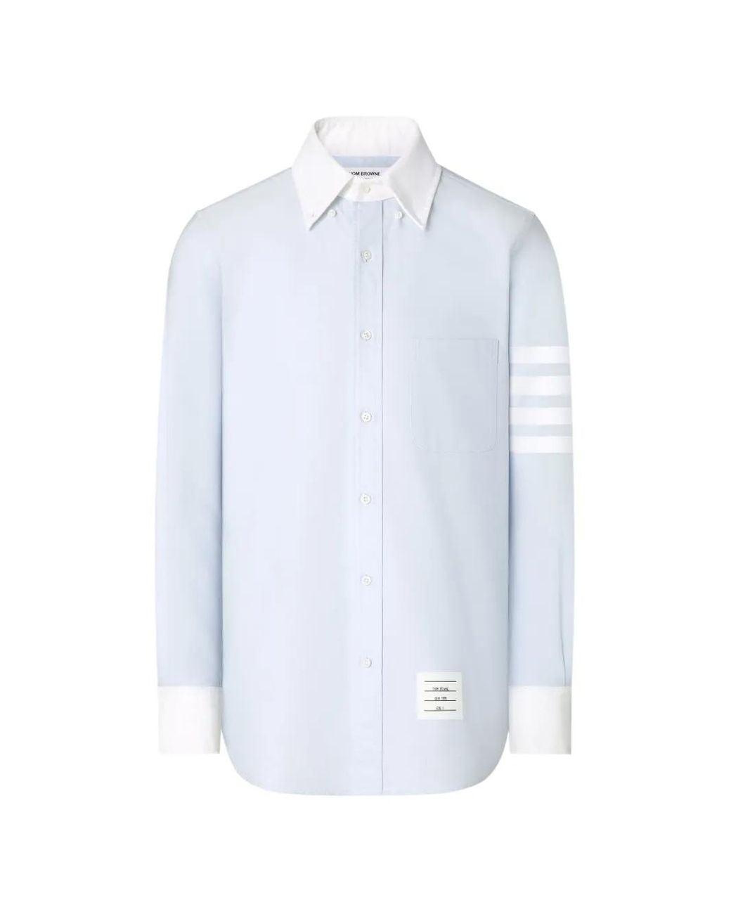 Thom Browne White Oxford 4-Bar Shirt for men