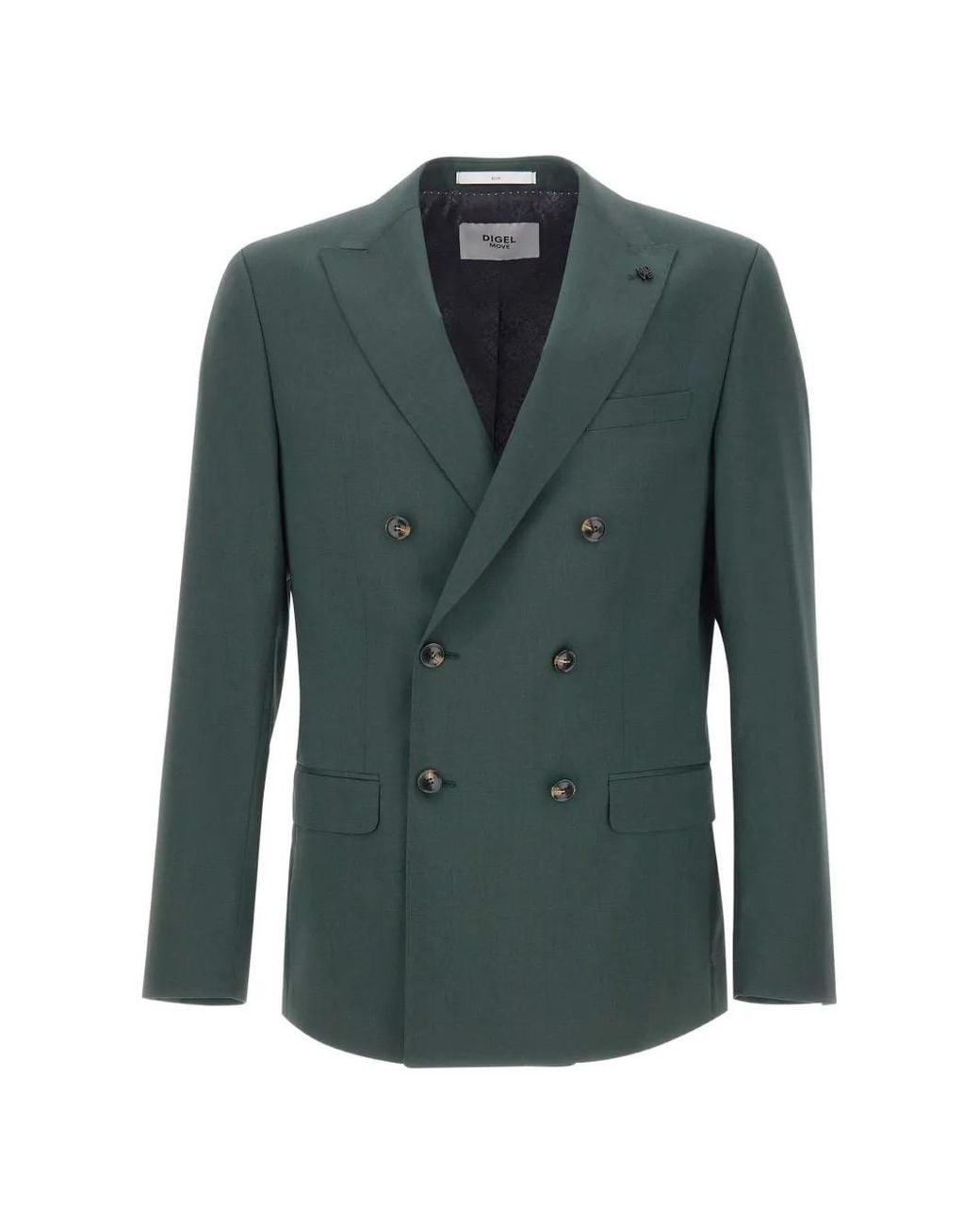 DIGEL Green Alfredo Double-Breasted Blazer for men