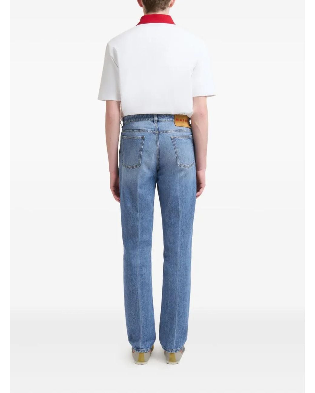 Marni Blue Washed Bull Denim 5-Pocket Jeans for men