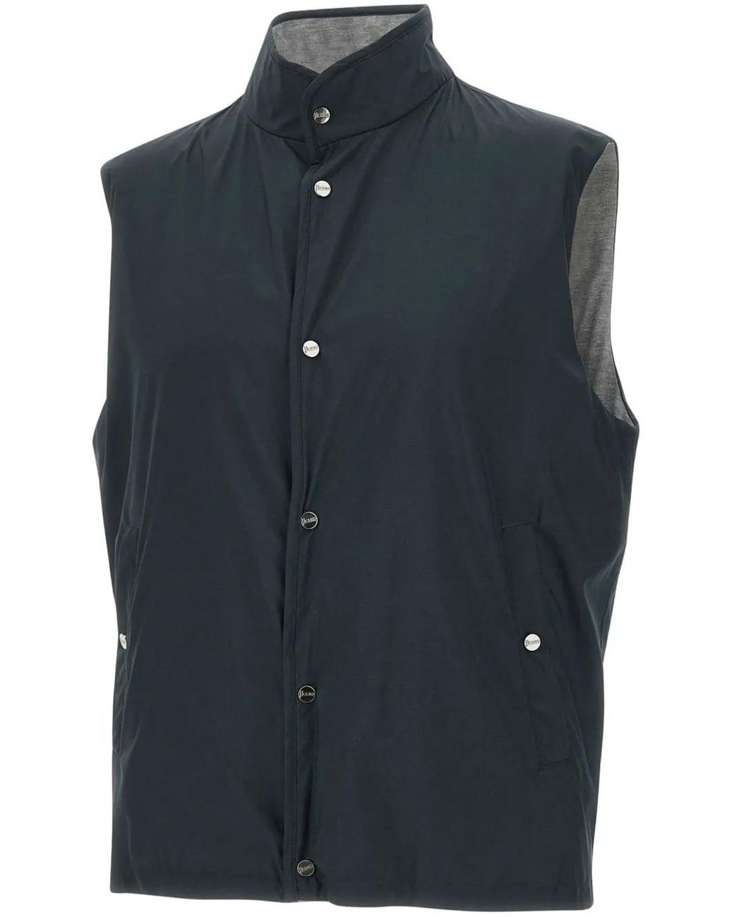 Herno Blue Reversible Gilet for men