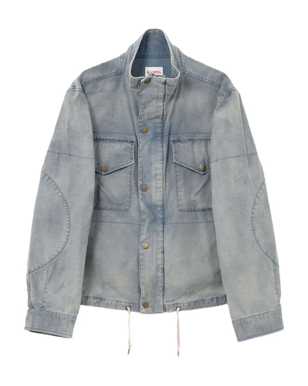 KAMIYA Blue Flap-Pocket Drawstring-Hem Jacket for men