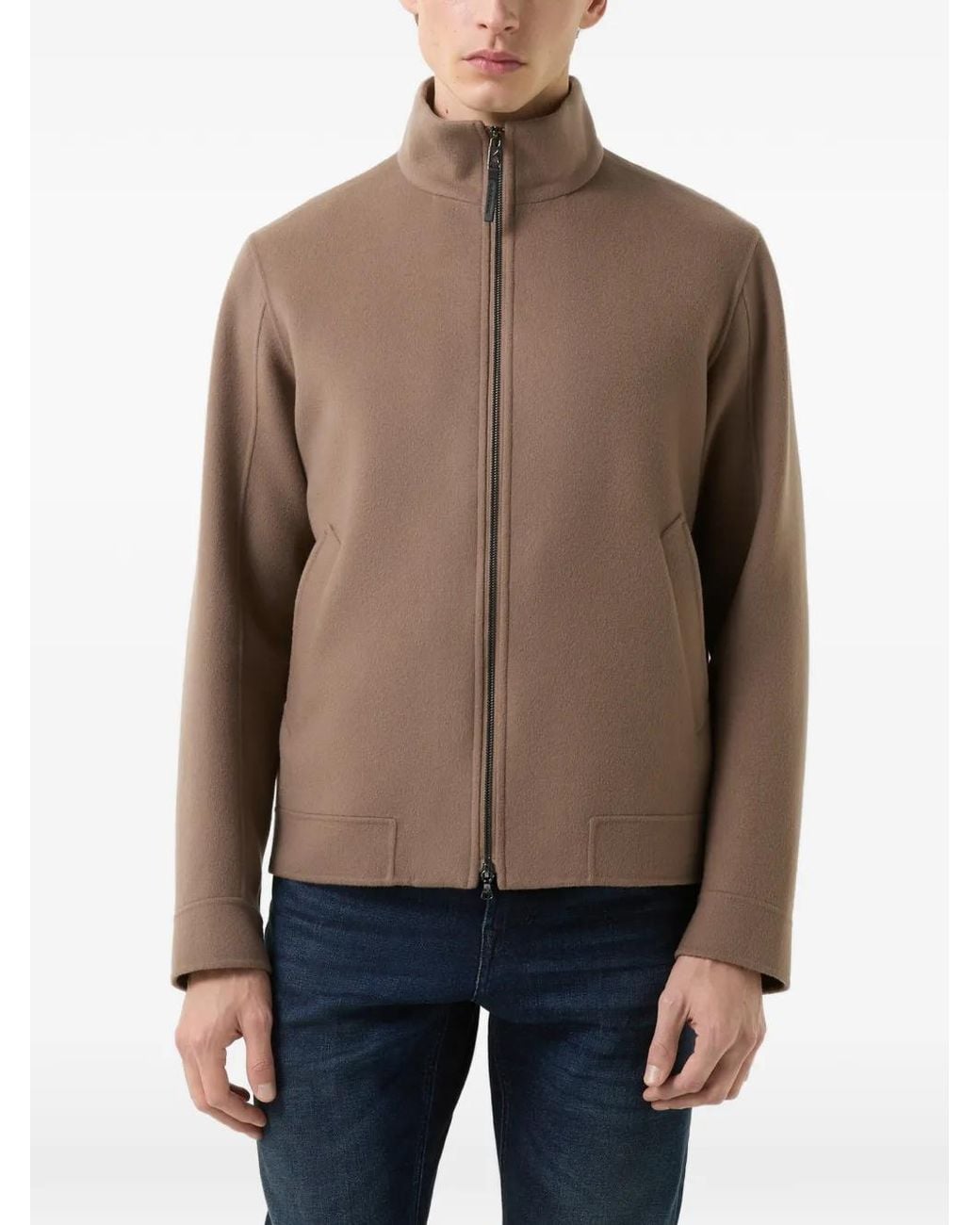 Bogner Brown Brice High-Neck Jacket for men