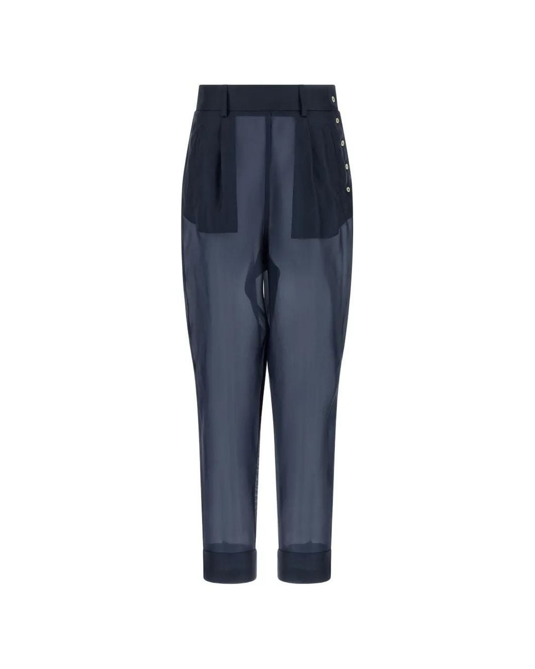 Jejia Blue Giulio Semi-Transparent Trousers