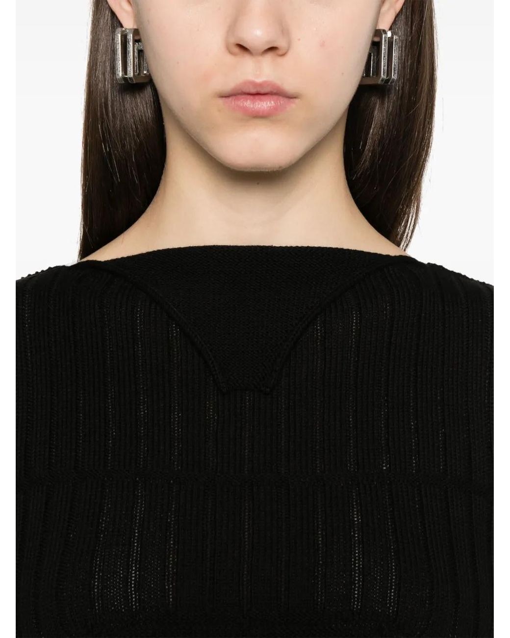 Rick Owens Black Knitted Mini Dress