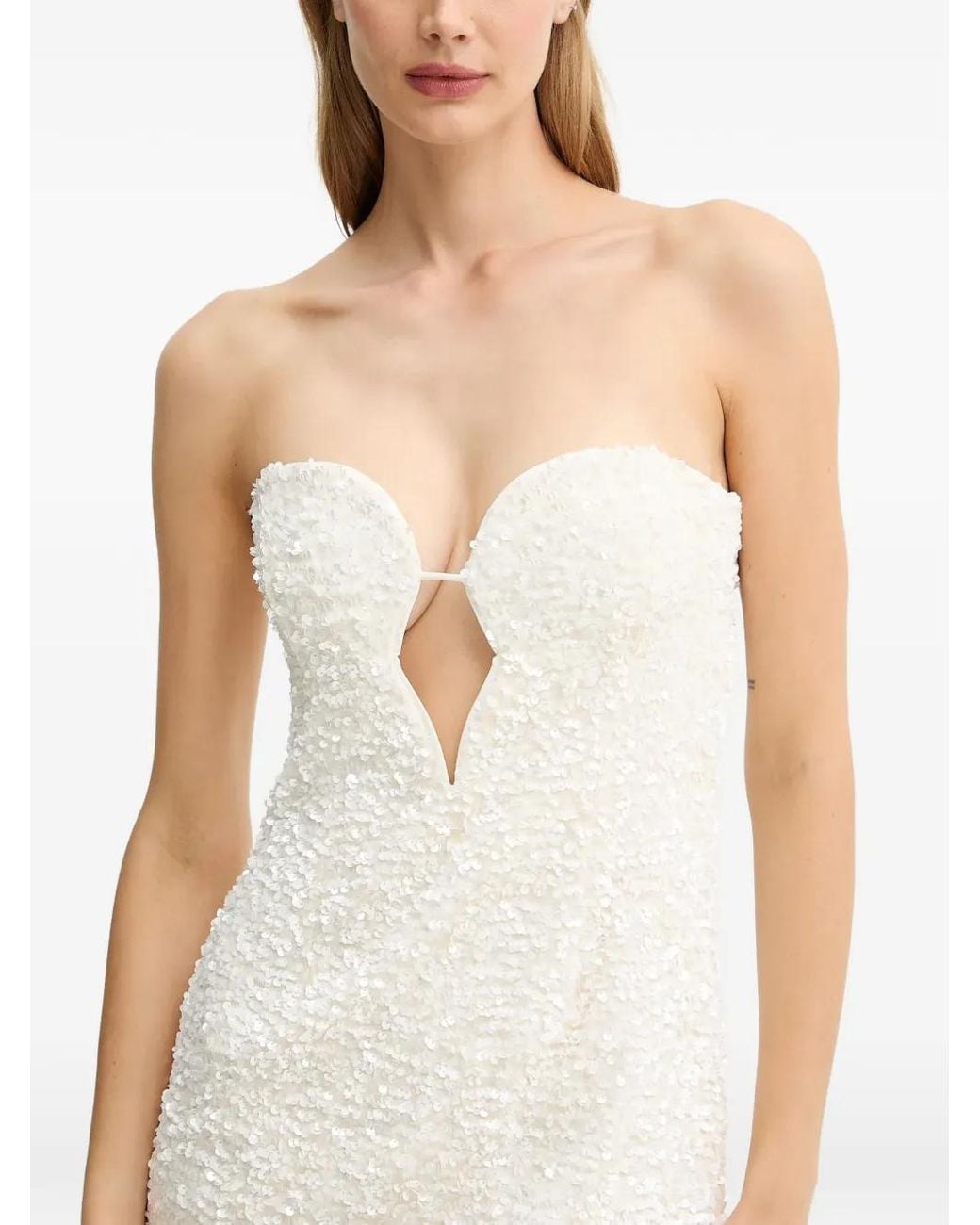 Bardot White Braya Cut-Out Midi Dress