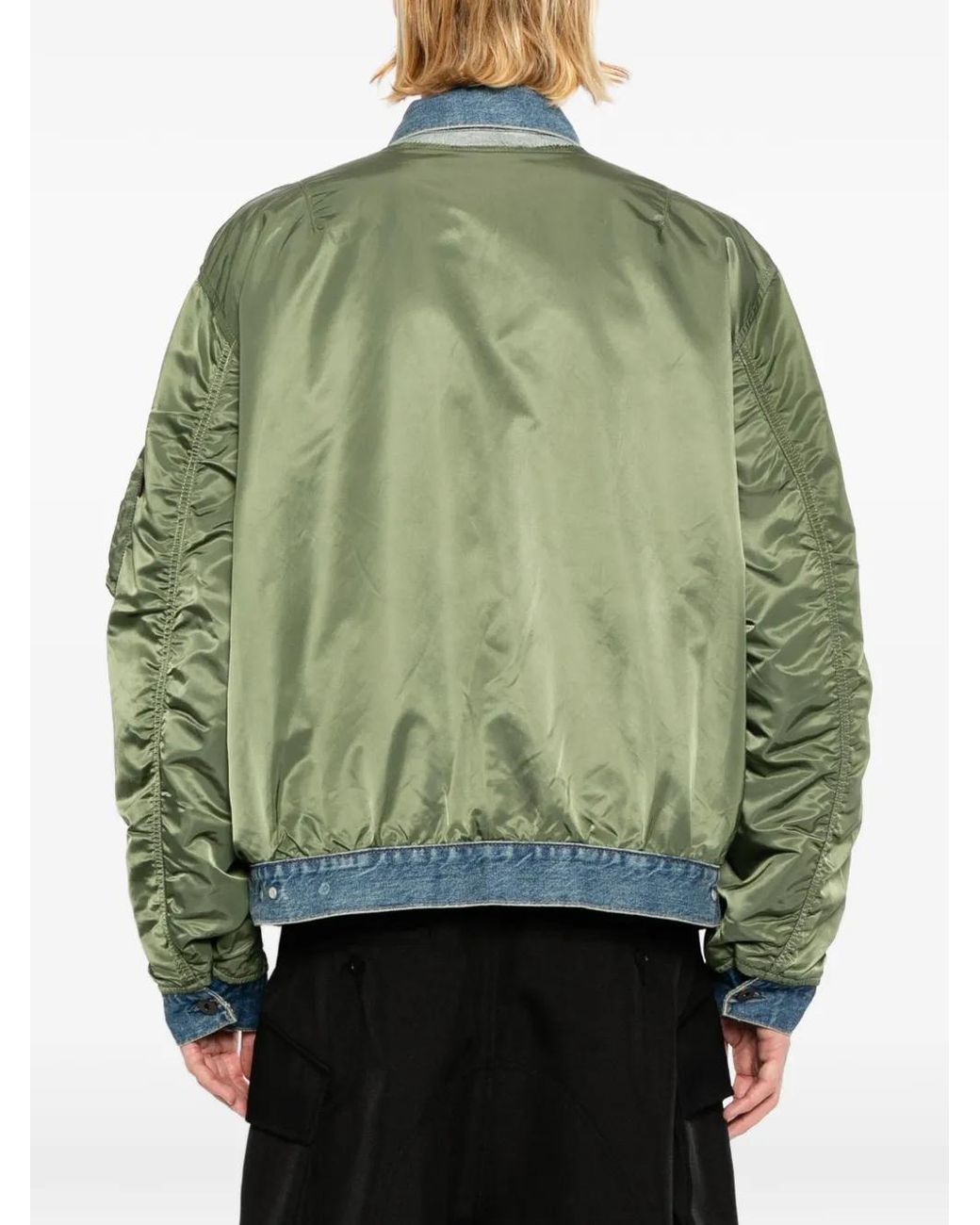 Junya Watanabe Green X Alpha Industries Veste Bomber Ma-1 for men