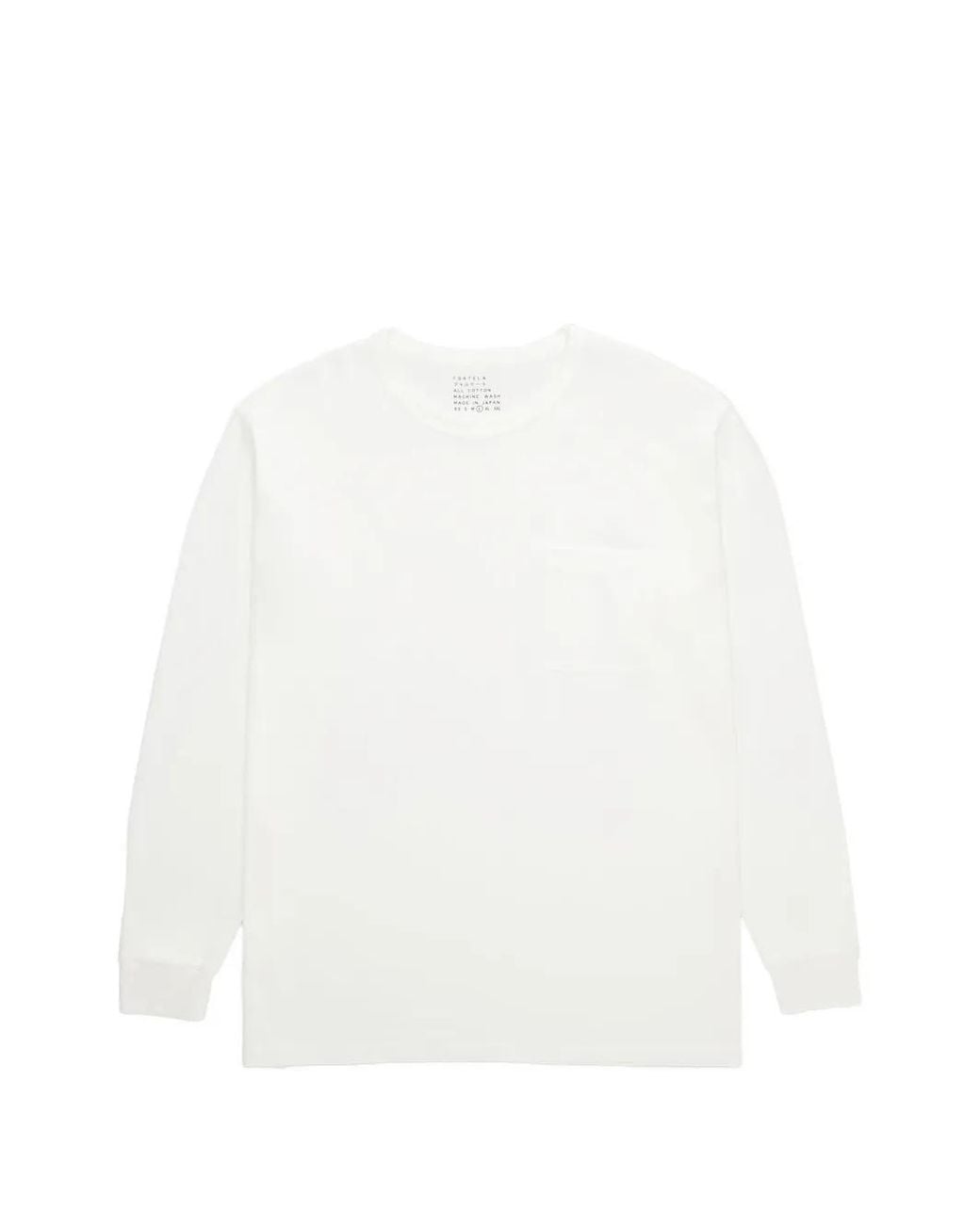 Fortela White Long-Sleeve Pocket T-Shirt for men