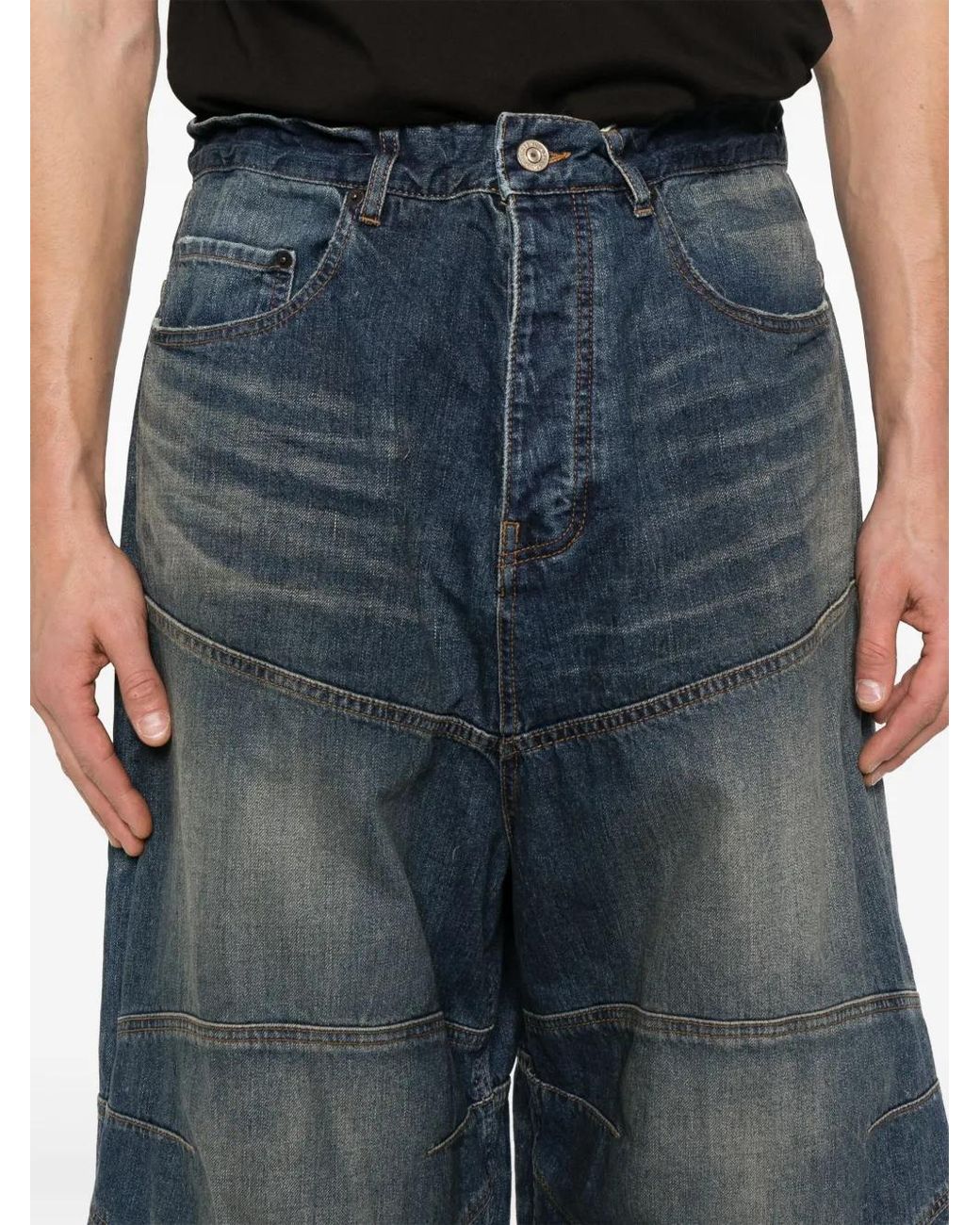 Balenciaga Blue Logo-Patch Jeans