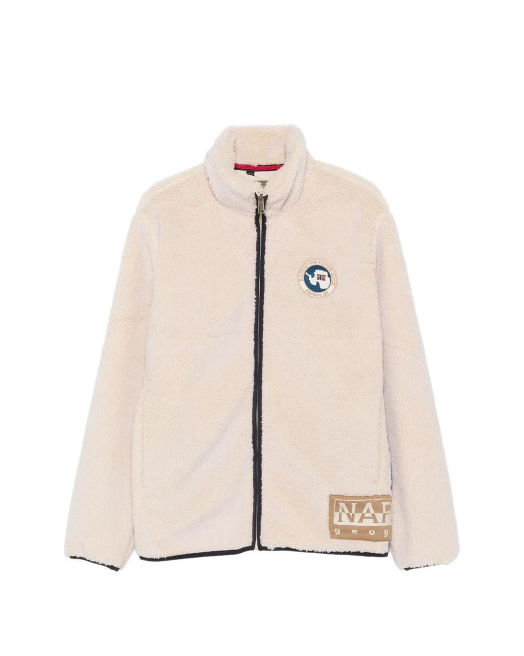 Napapijri Natural Logo-Patch Fleece Jacket for men