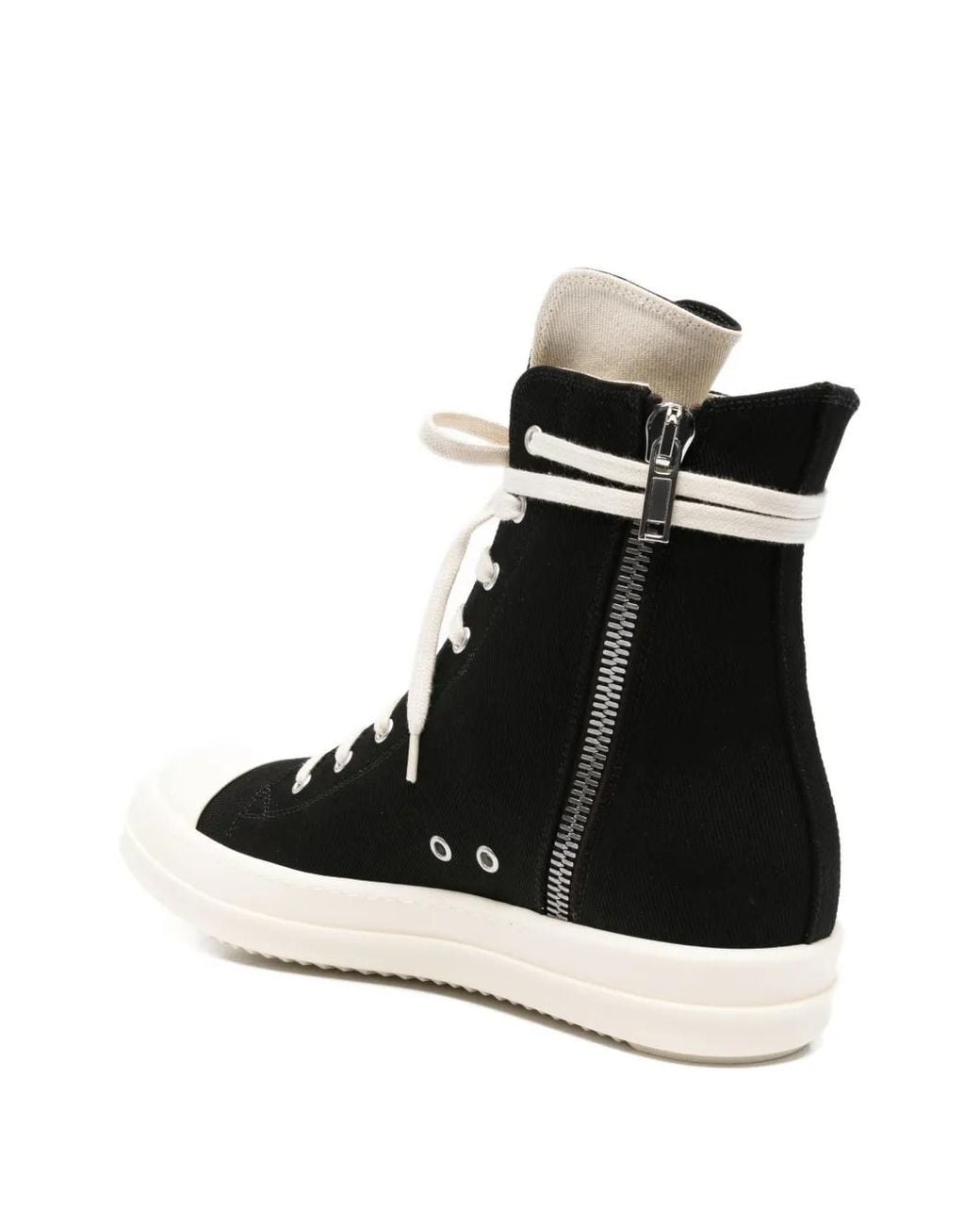 Rick Owens Black Lace-Up Sneakers for men