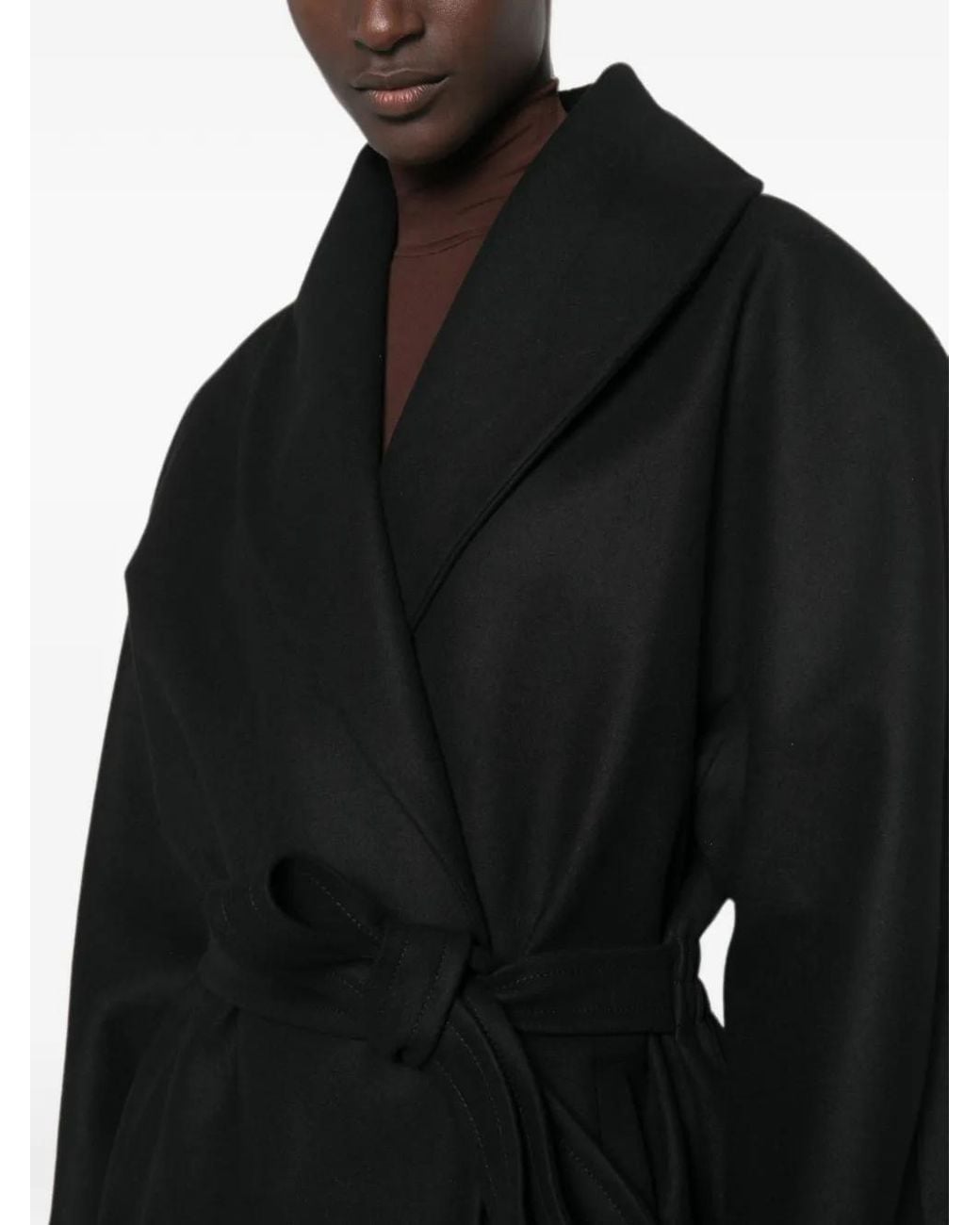 ANDAMANE Black Niki Long-Sleeve Belted Jacket