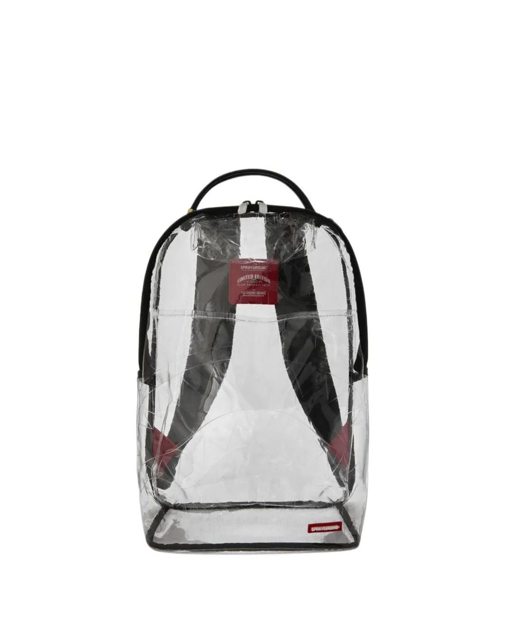 Sprayground Black Embossed Graff Clear Backpack for men