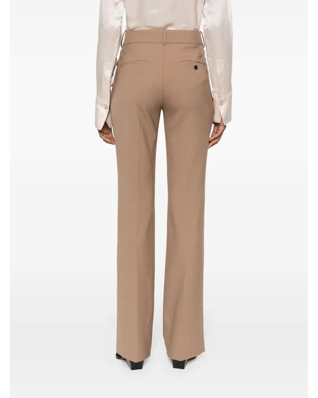 Pantalones De Vestir Acampanados Helmut Lang de color Natural
