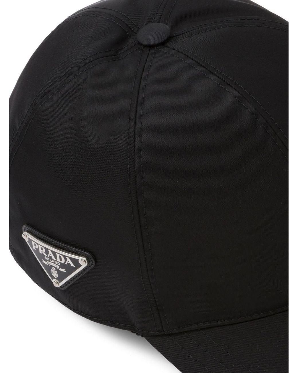 Prada Re-nylon Baseball Cap in Black for Men | Lyst UK