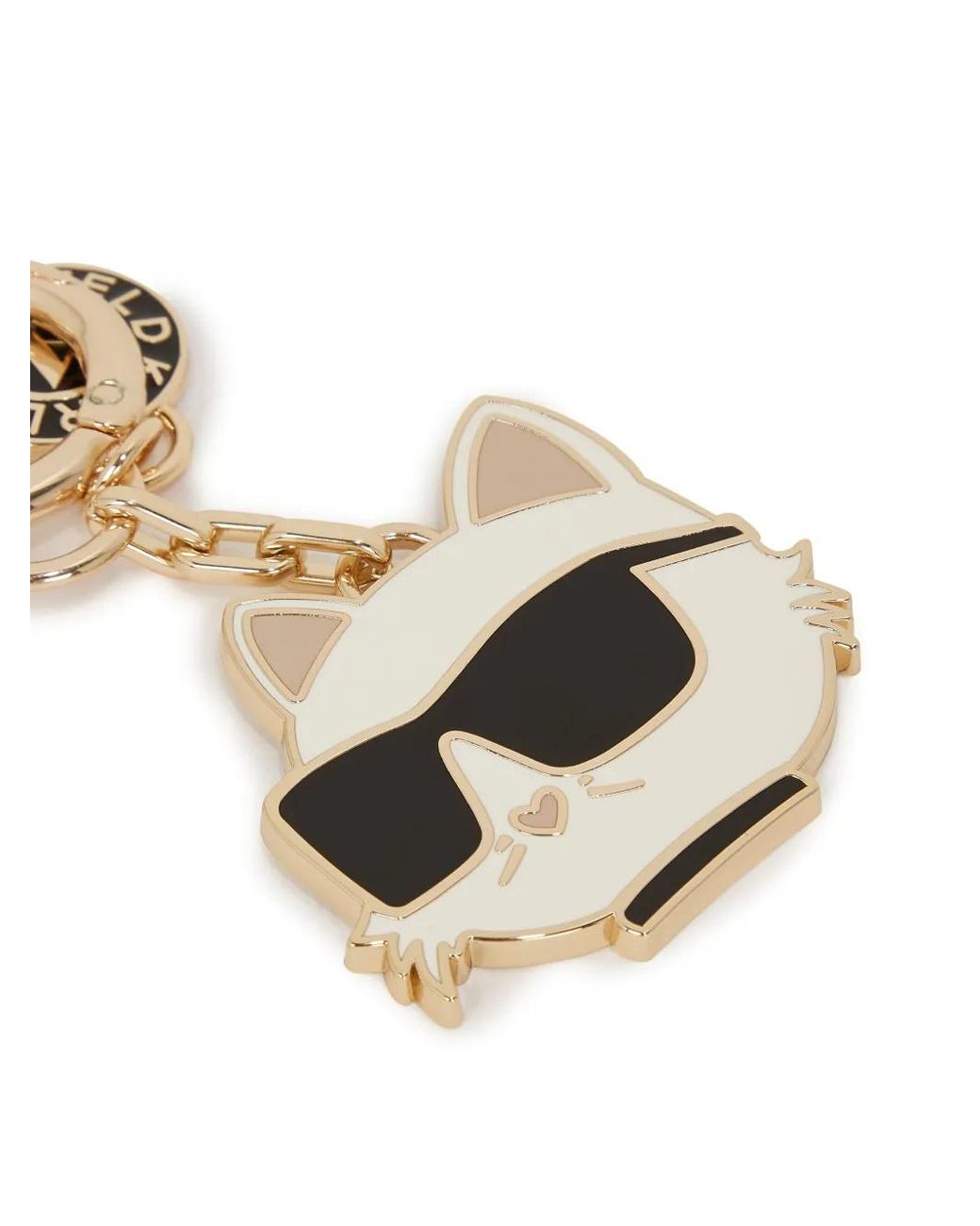 Karl Lagerfeld White Ikon Choupette Keychain