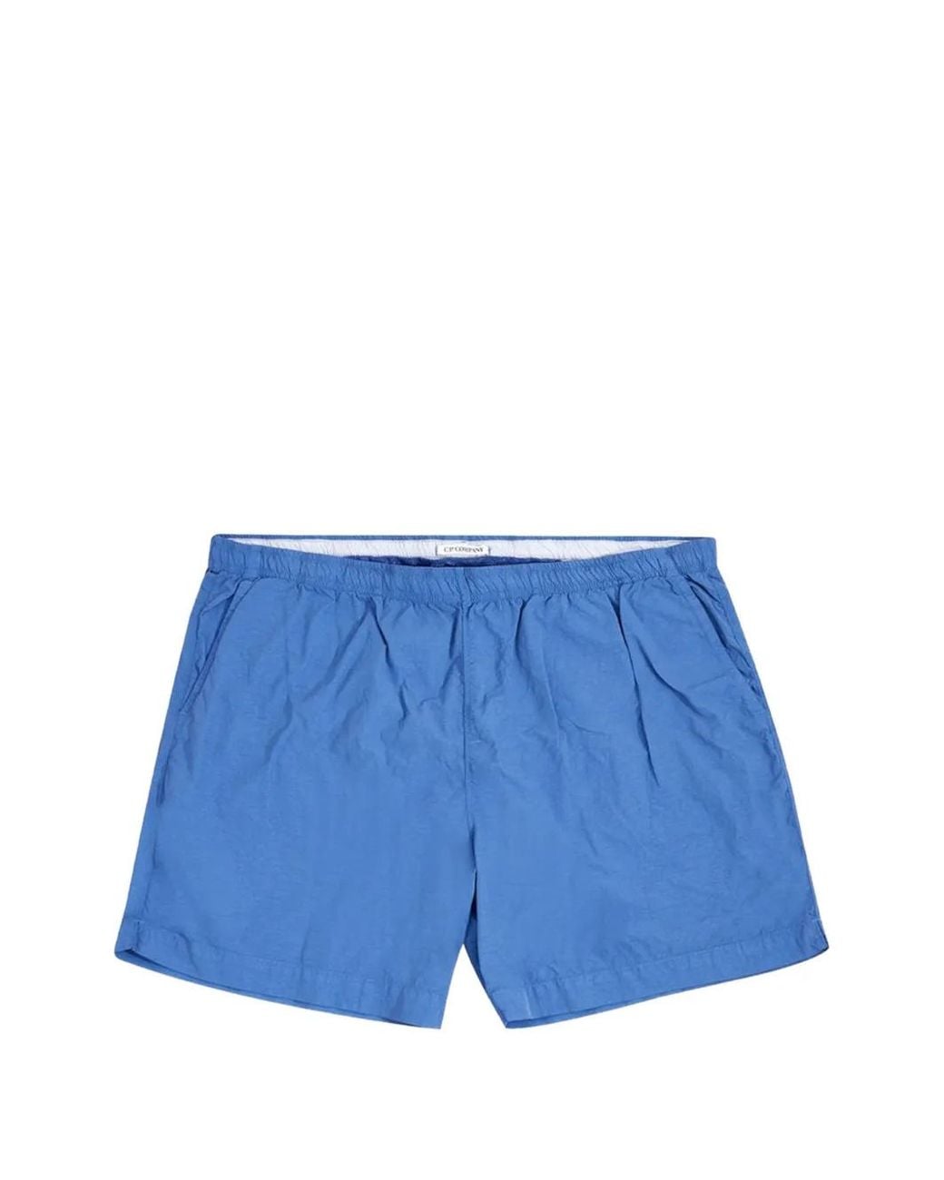 C P Company Blue Elasticated-Waist Swim Shorts for men