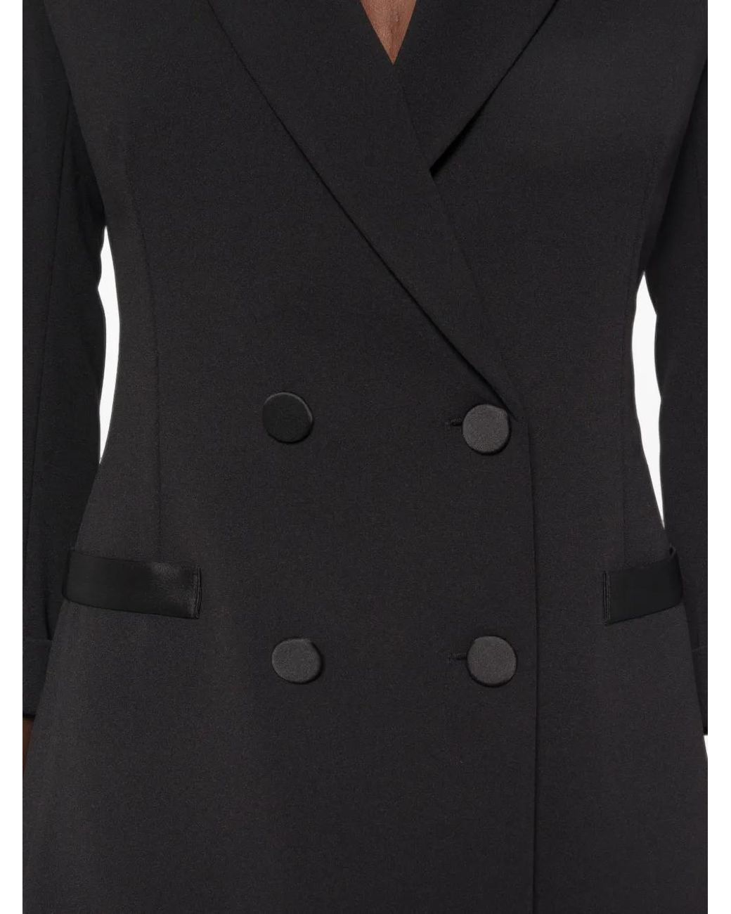 Imperial Black Double-Breasted Peak-Lapel Jacket