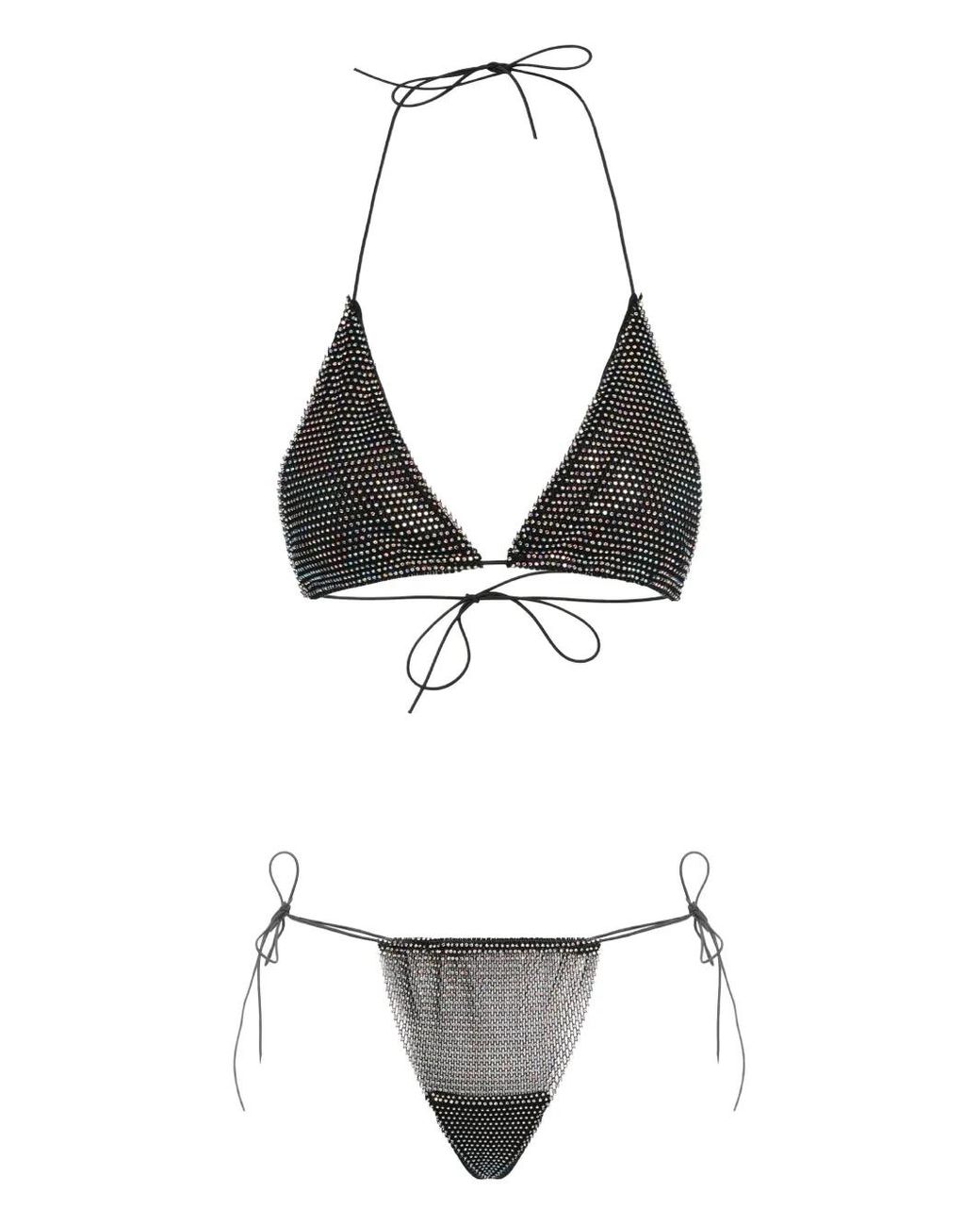 Santa Brands White Orchid Embellished Bikini