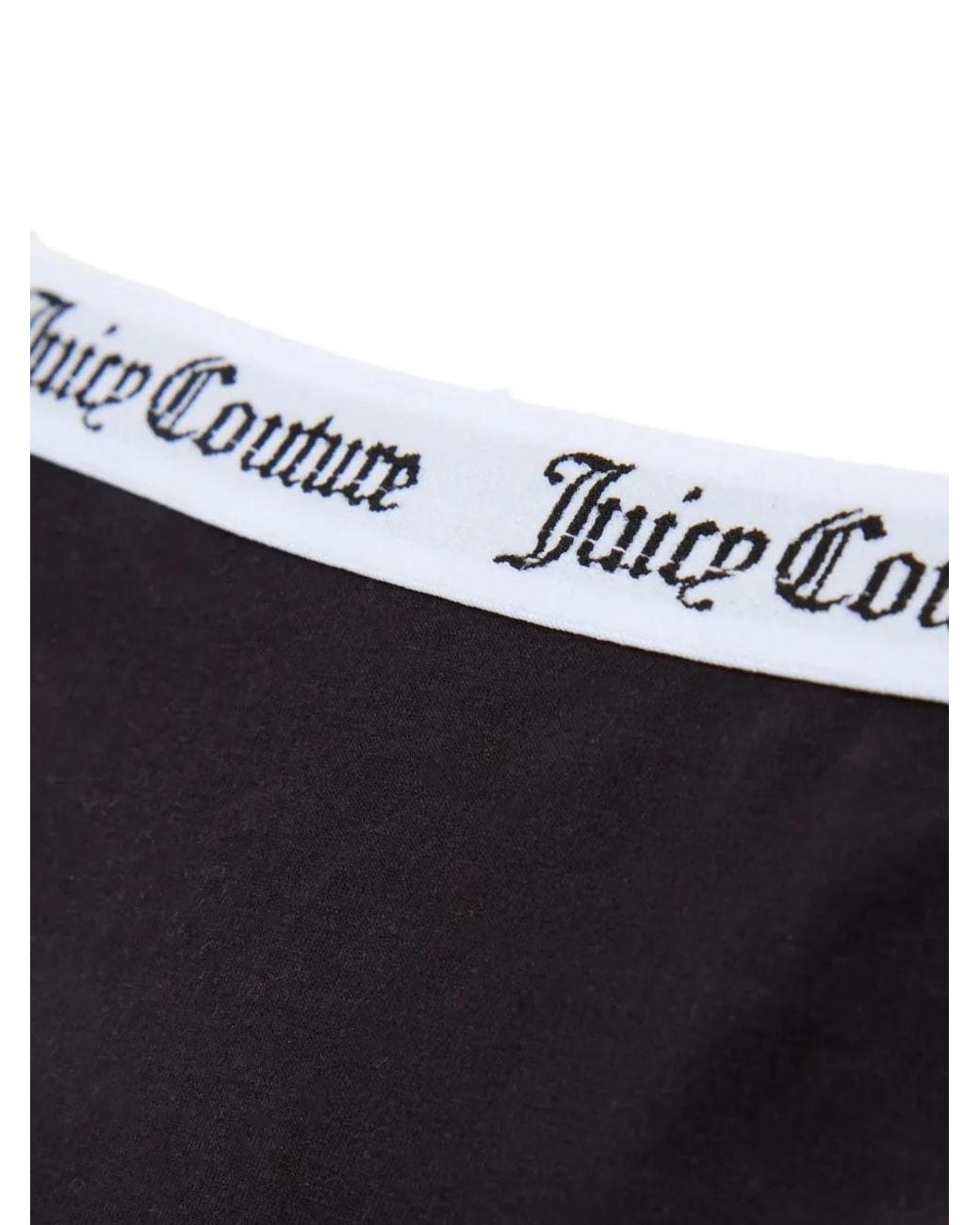 Juicy Couture Black Logo-Waistband Thongs (Set Of Three)