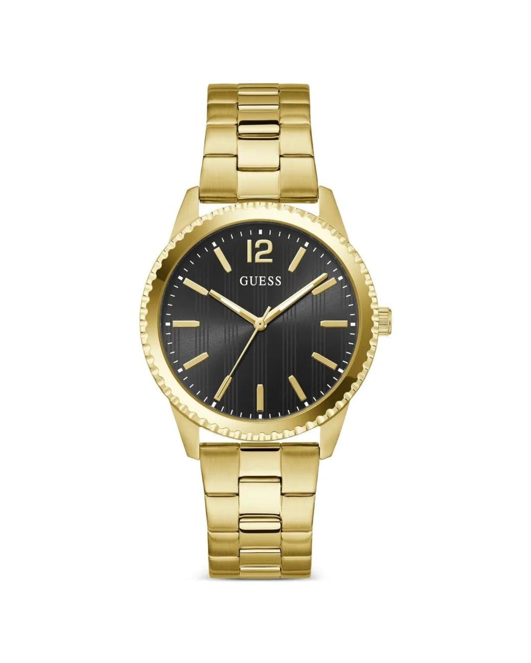 Guess Metallic Tone Analog Watch for men