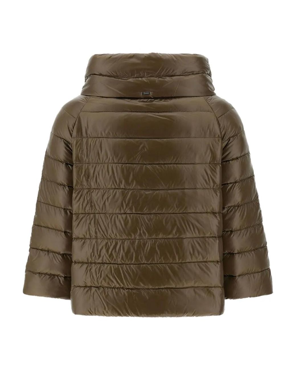 Herno Green Sofia High-Neck Quilted Jacket