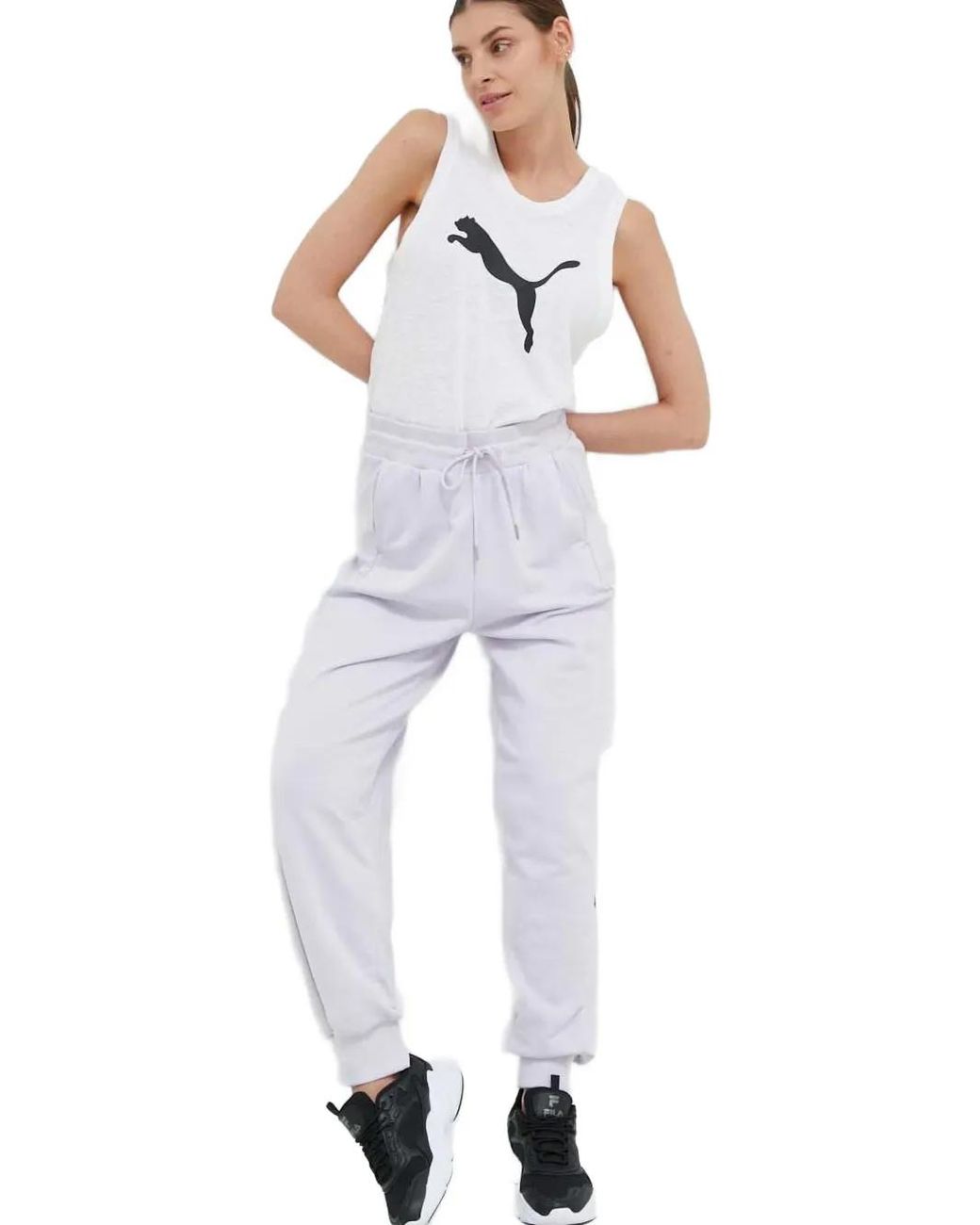 PUMA Trainingsbroek Met Logoprint in het White