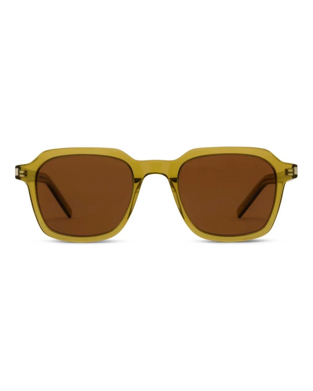 Saint Laurent Brown Logo-Print Sunglasses