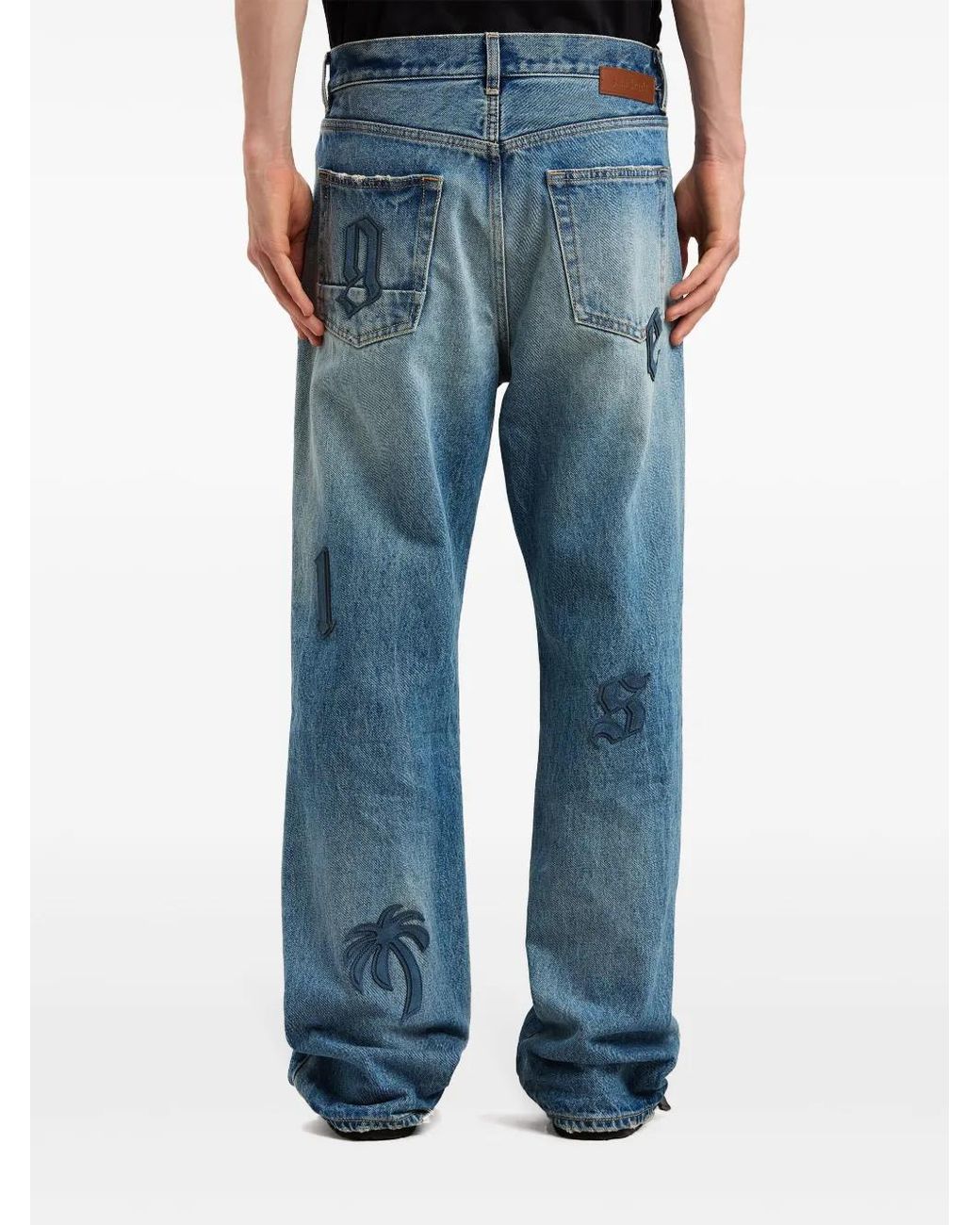 Palm Angels Blue Jeans for men