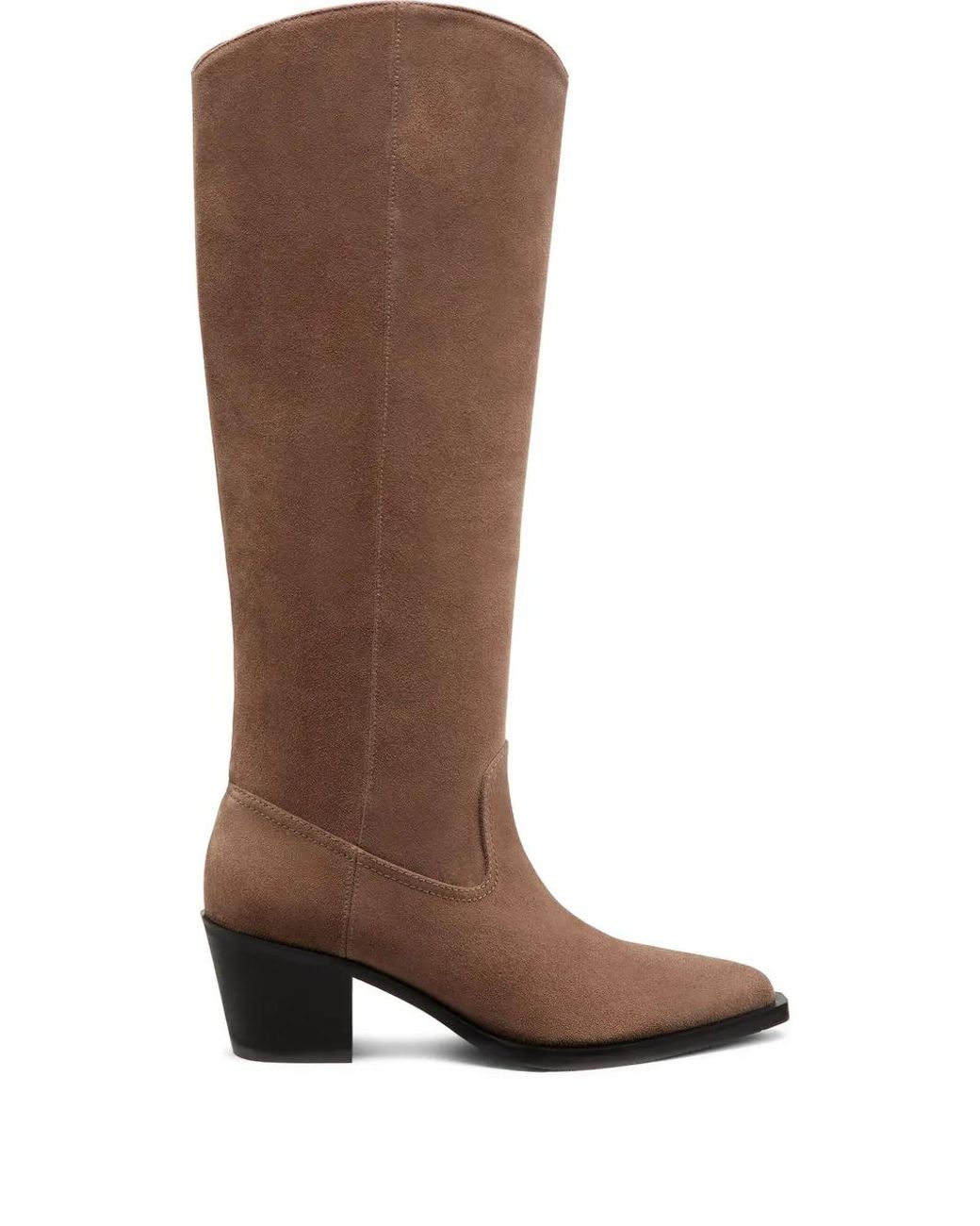 Stuart Weitzman Brown Tate Stiefel 64Mm