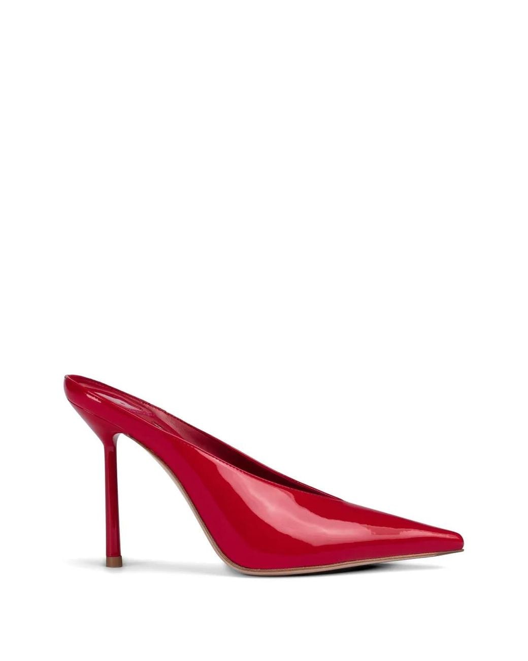 Le Silla Red Clivage Heeled Mules
