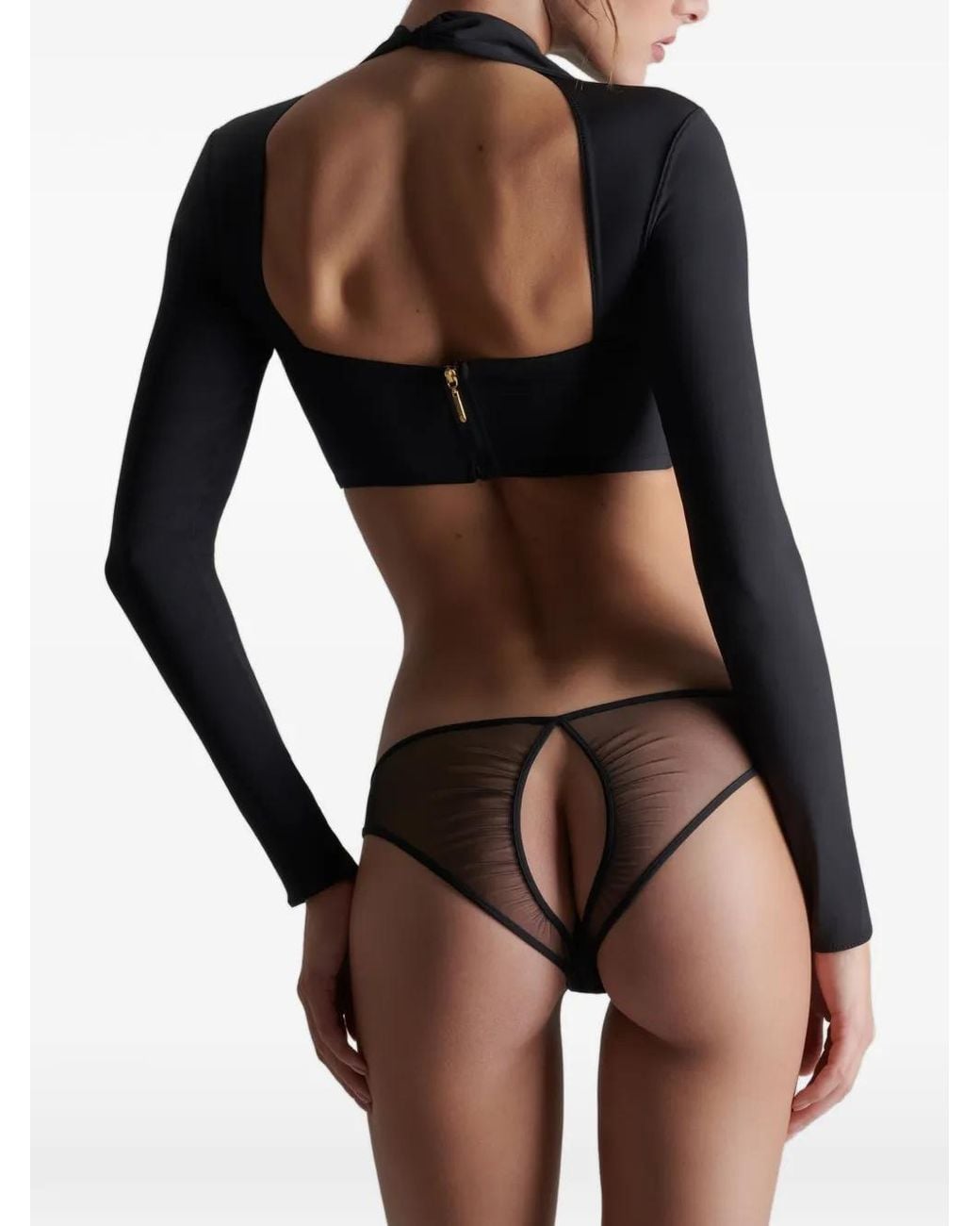Scandale Black Nuit Fauve Open-Back Briefs