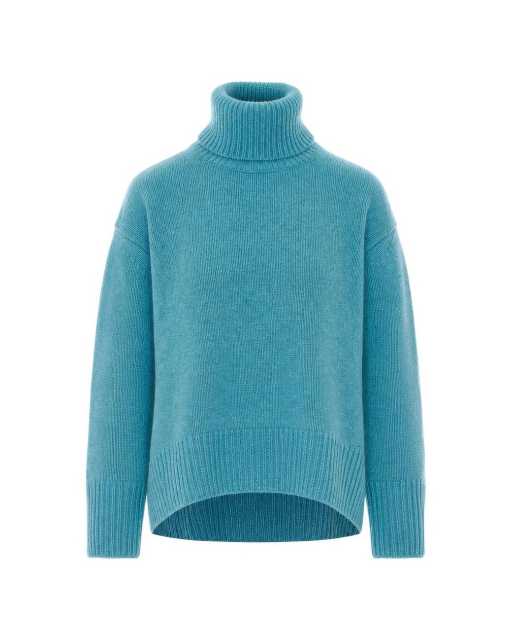 Not Shy Blue Audrey Long-Sleeve Roll-Neck Sweater