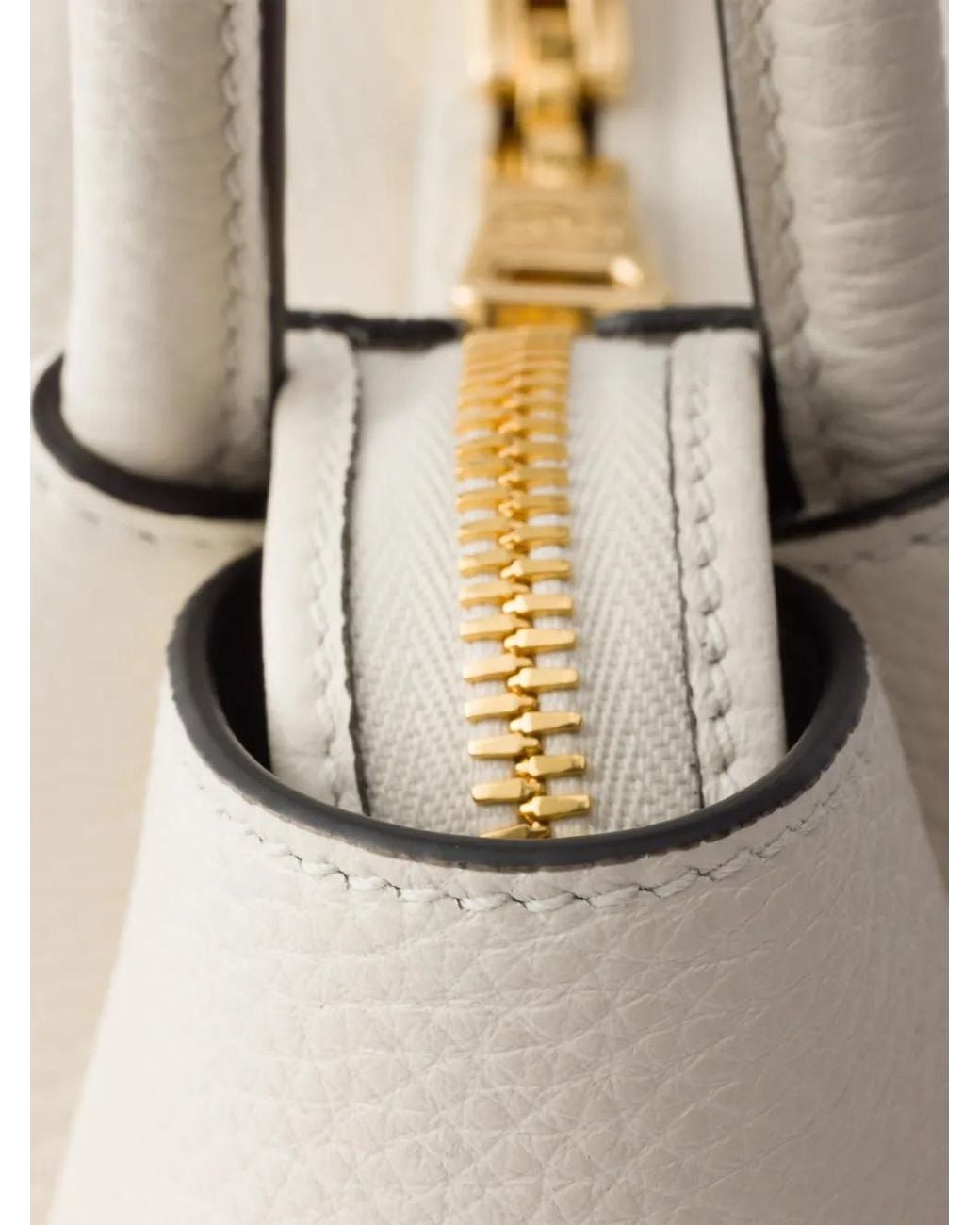 Prada White Liaison Small Leather Handbag