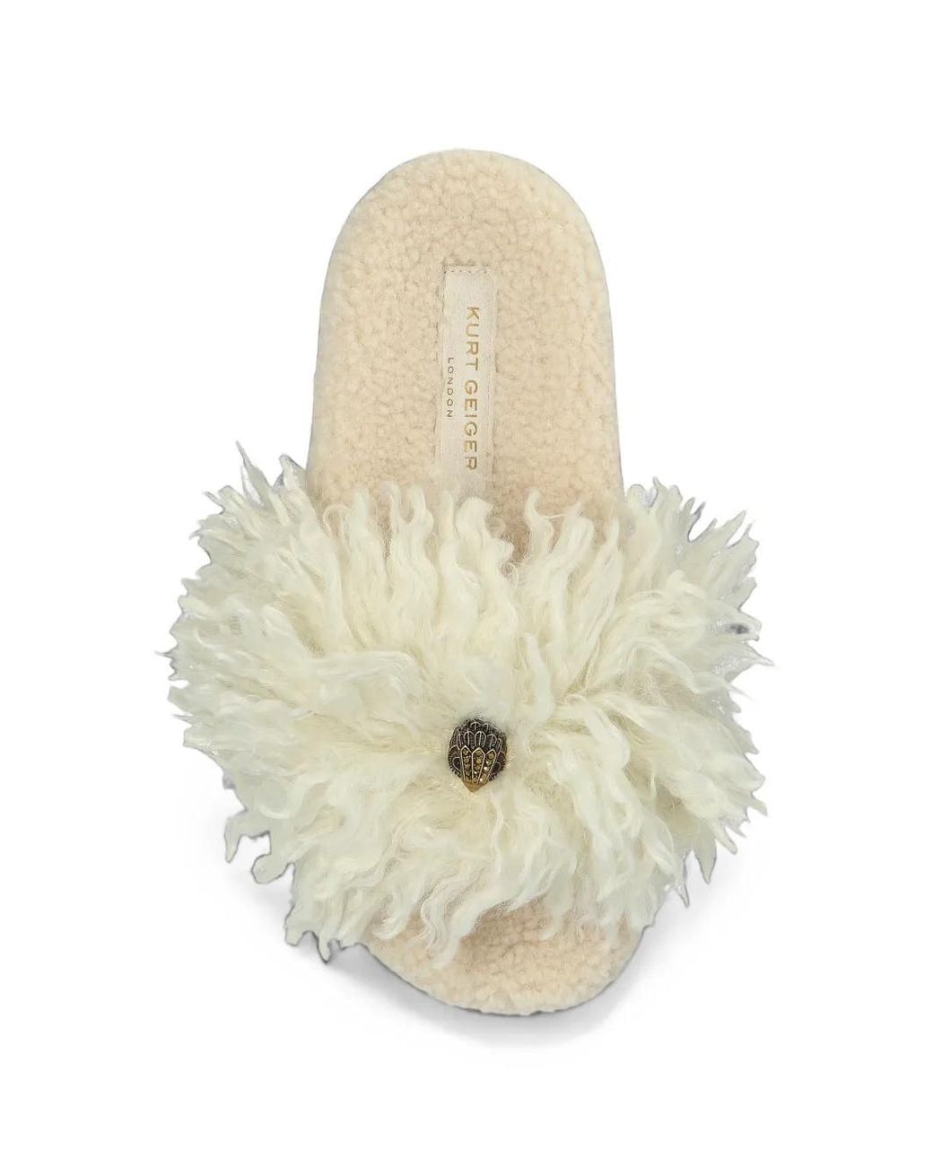 Kurt Geiger White Meena Eagle Slippers