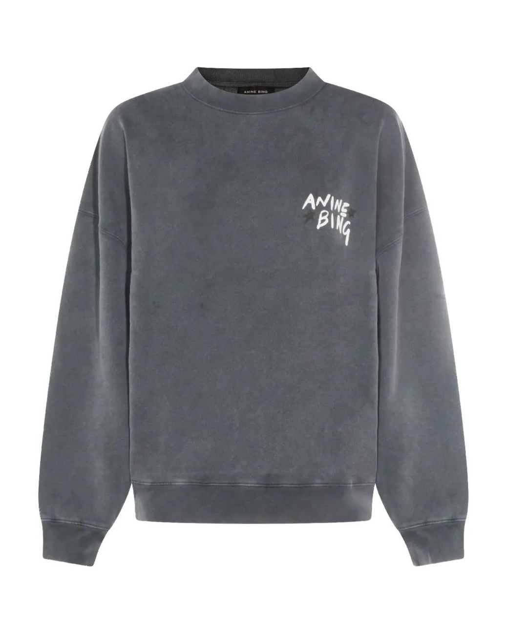 Anine Bing Gray Miles Sweatshirt Empowerment Washed