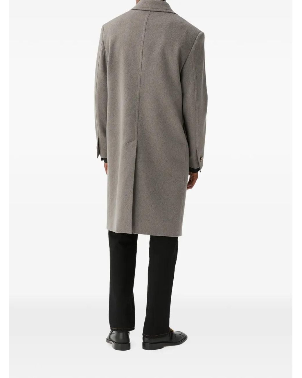 Versace Gray Manteau En Cachemire for men