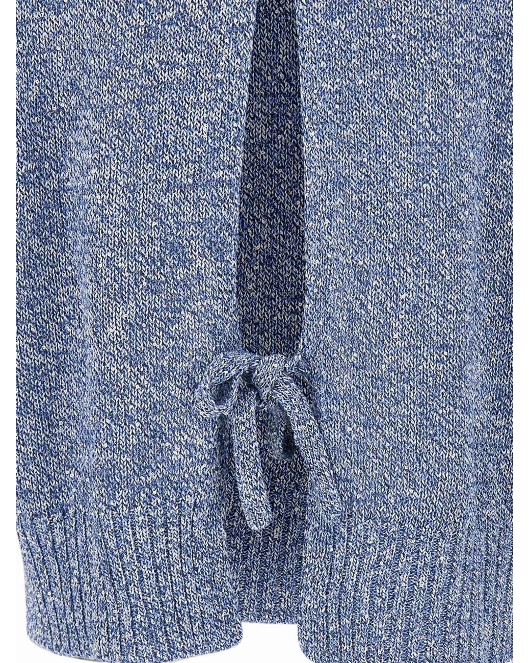 Kangra Blue Pull Orné De Sequins À Dos Ouvert