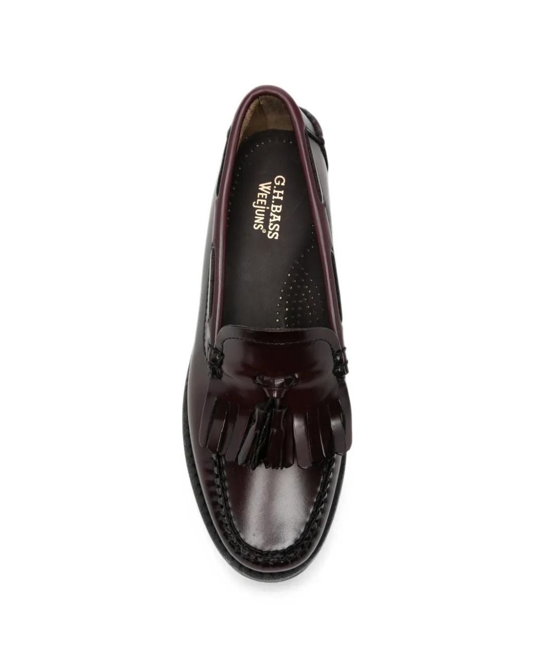 G.H.BASS Red Esther Kiltie Tassels Loafers