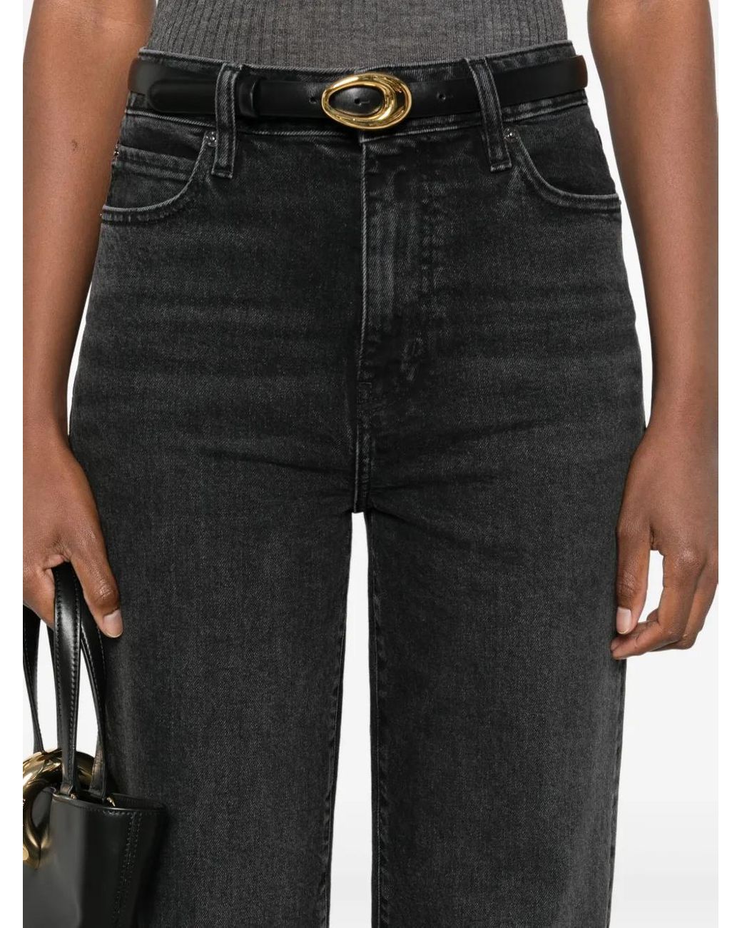 FRAME Black High-Waisted Jeans