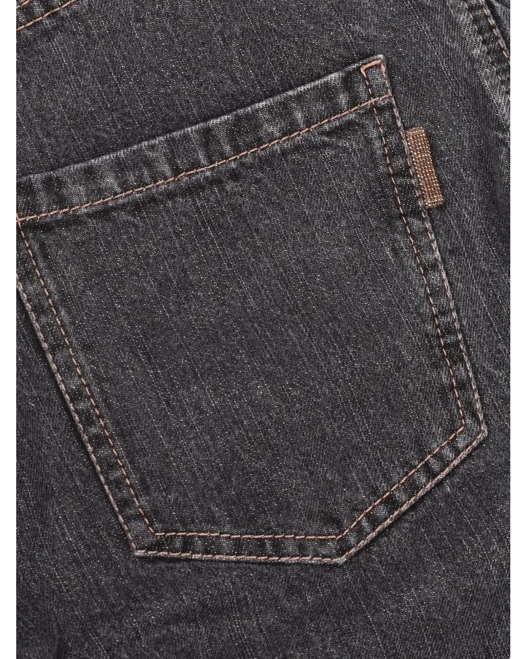 Brunello Cucinelli Gray Tapered-Fit Jeans
