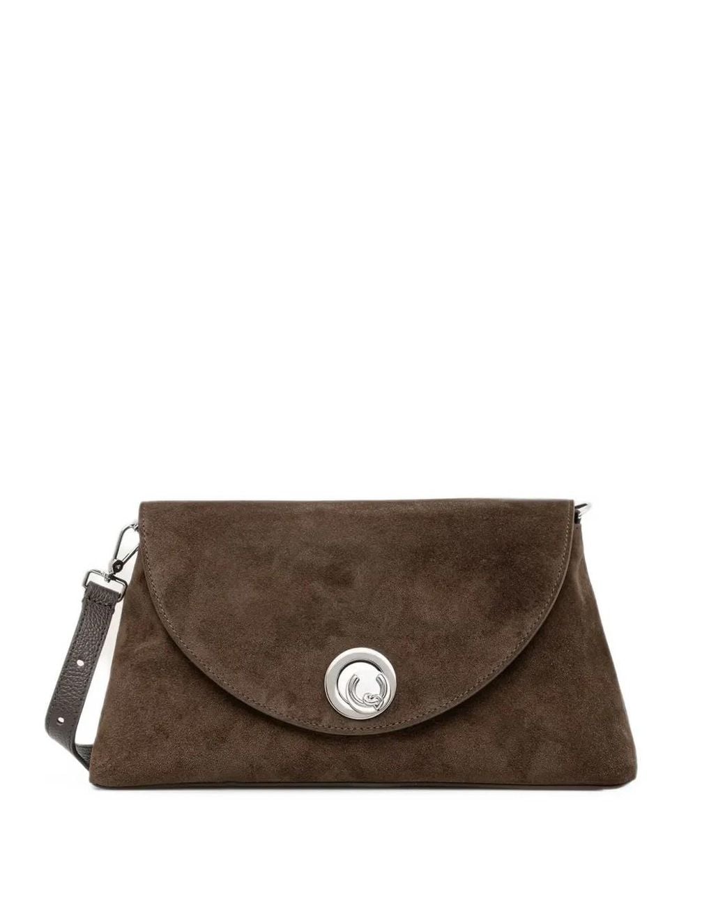 Coccinelle Brown Medium Nikla Suede Shoulder Bag