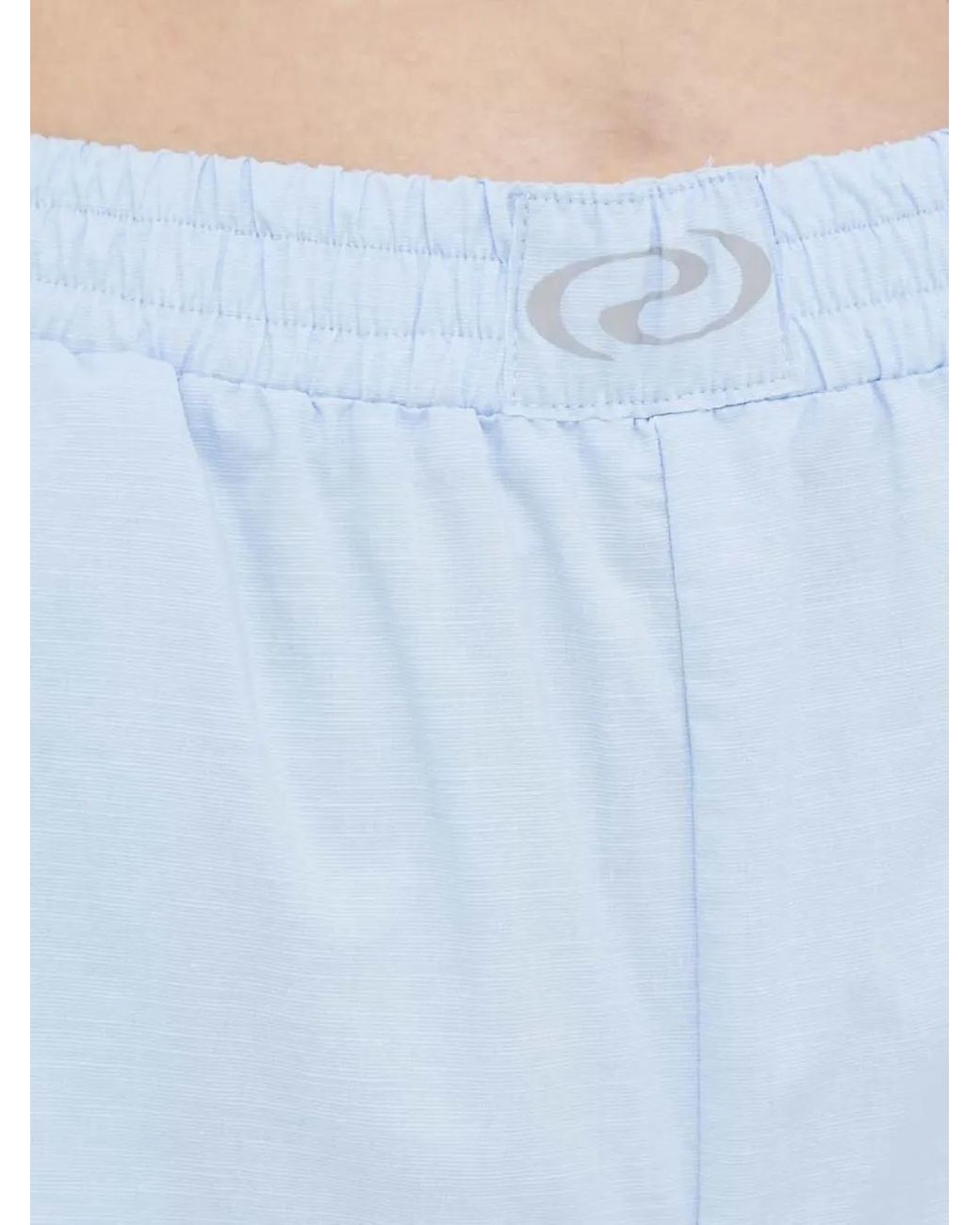 Résumé Blue Shorts Mit Logo-Patch