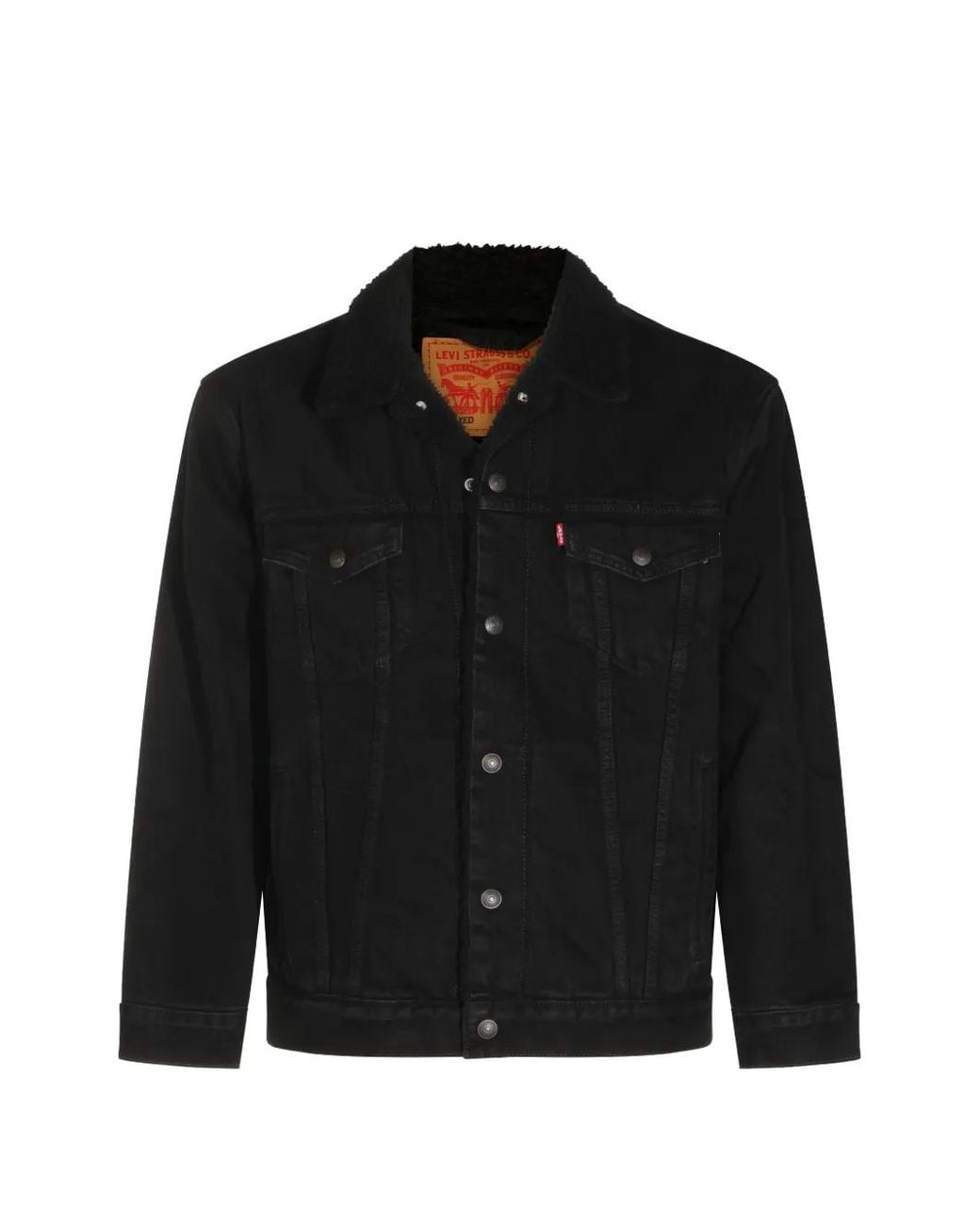 Levi's Black Button-Up Denim Jacket for men