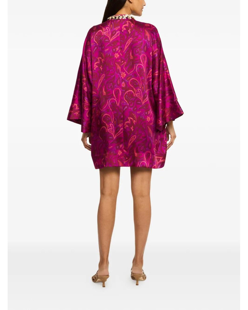 Cinq À Sept Purple Arcia Paisley Bloom Kaftan