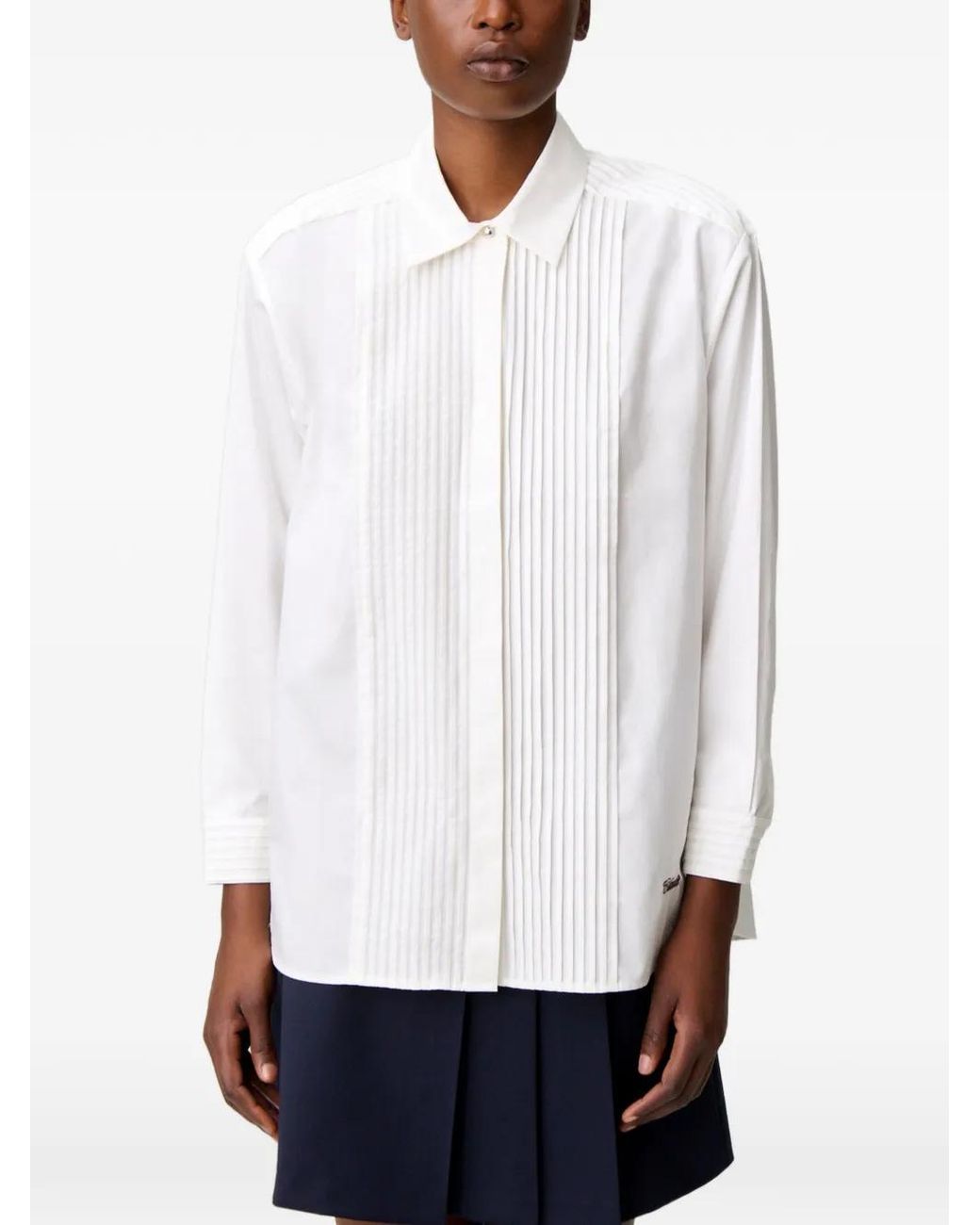 Claudie Pierlot White Claudie Embroidered Poplin Shirt