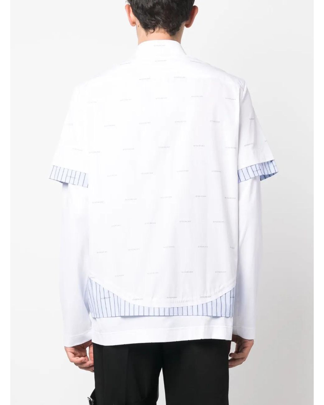 Givenchy White Cut-up Ss Shirt for men