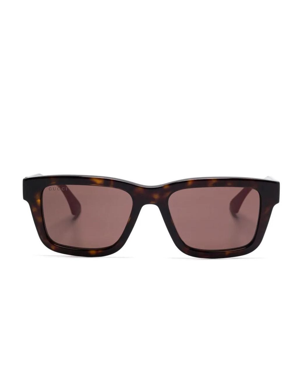 Gucci Brown Rectangule-Frame Sunglasses for men