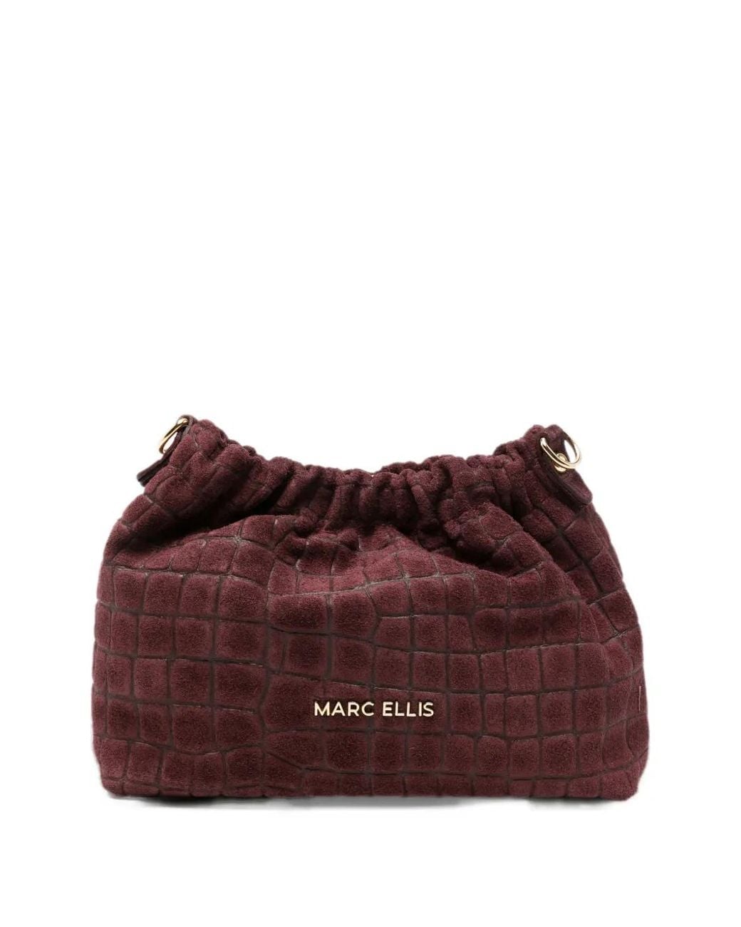 Marc Ellis Purple Zoe Croc-Effect Zoe Clutch Bag
