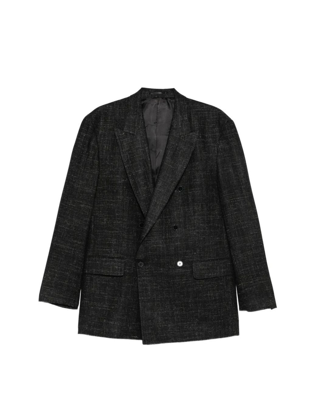 Karl Lagerfeld Black Soul Double-Breasted Blazer for men