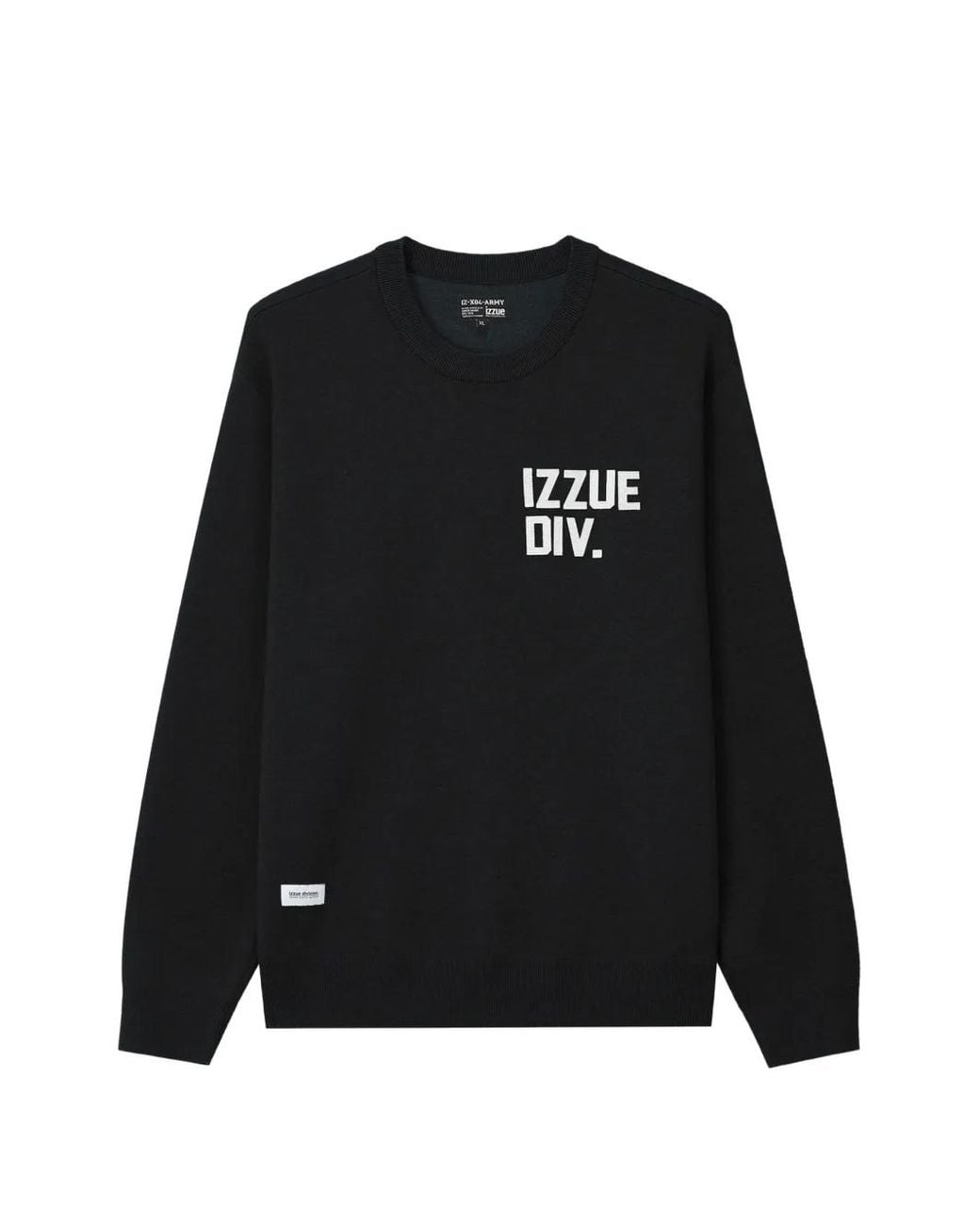 Izzue Black Logo-Intarsia Sweatshirt for men